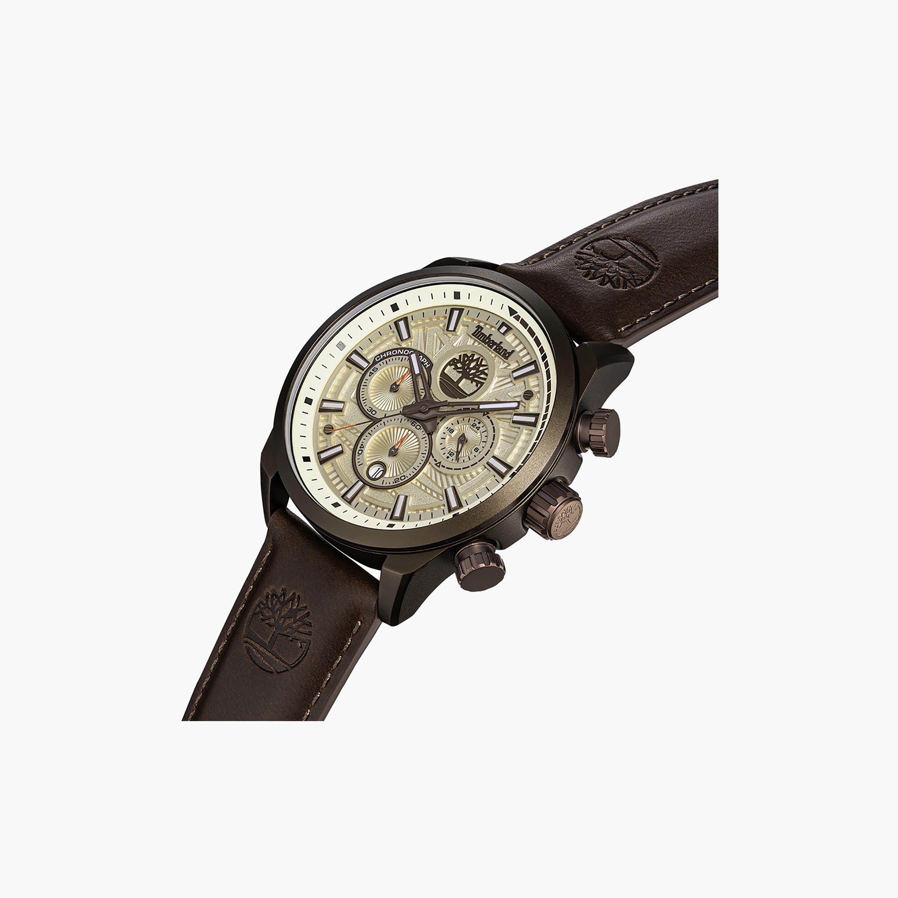 Henniker II Cream Dial 3 Interchangeable Straps Multifunction Watch for Men-men-watchesandjewellery-watches-image-2