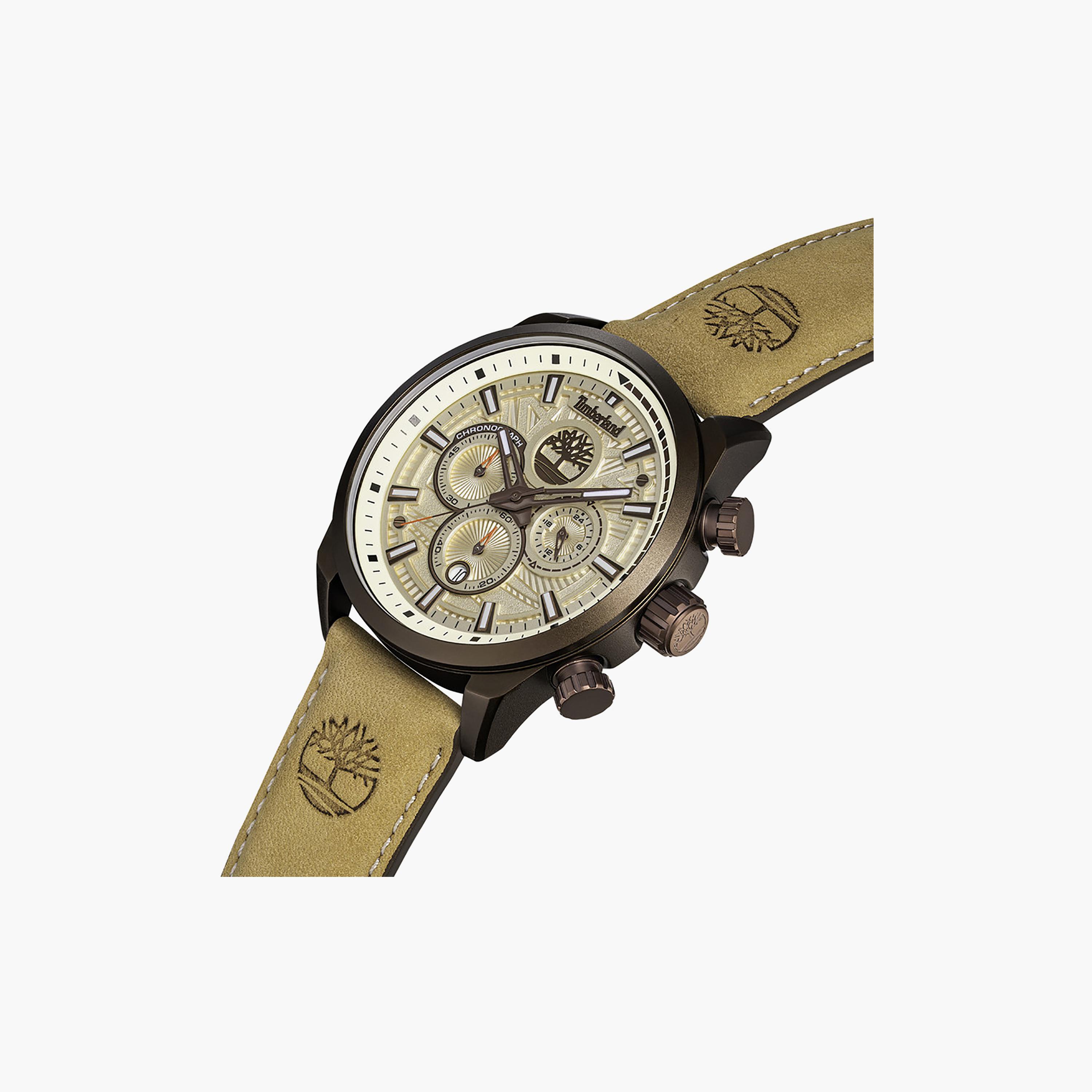 Henniker II Cream Dial 3 Interchangeable Straps Multifunction Watch for Men-men-watchesandjewellery-watches-image-3