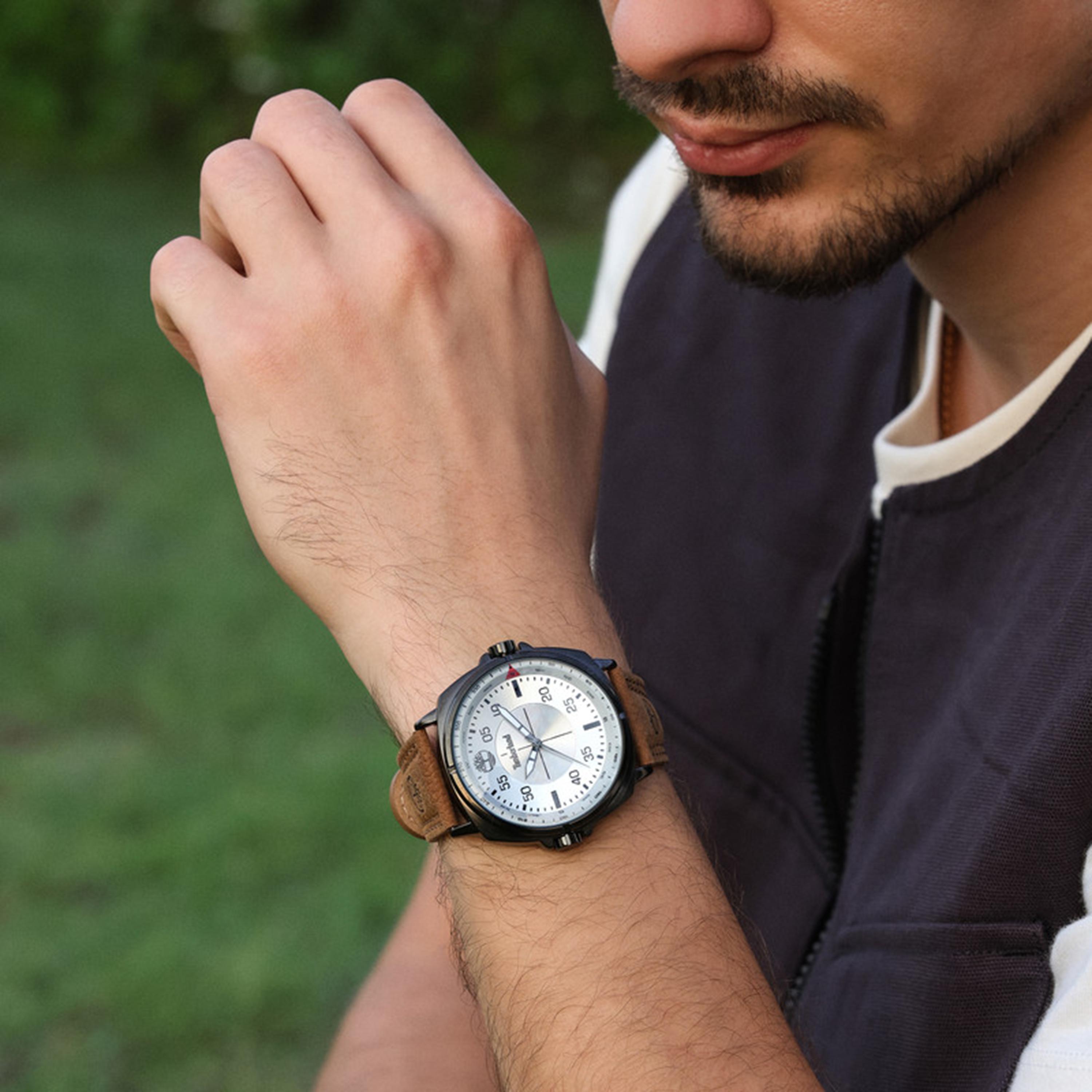 Williston Grey Dial Leather Strap Analog Watch for Men-men-watchesandjewellery-watches-image-4