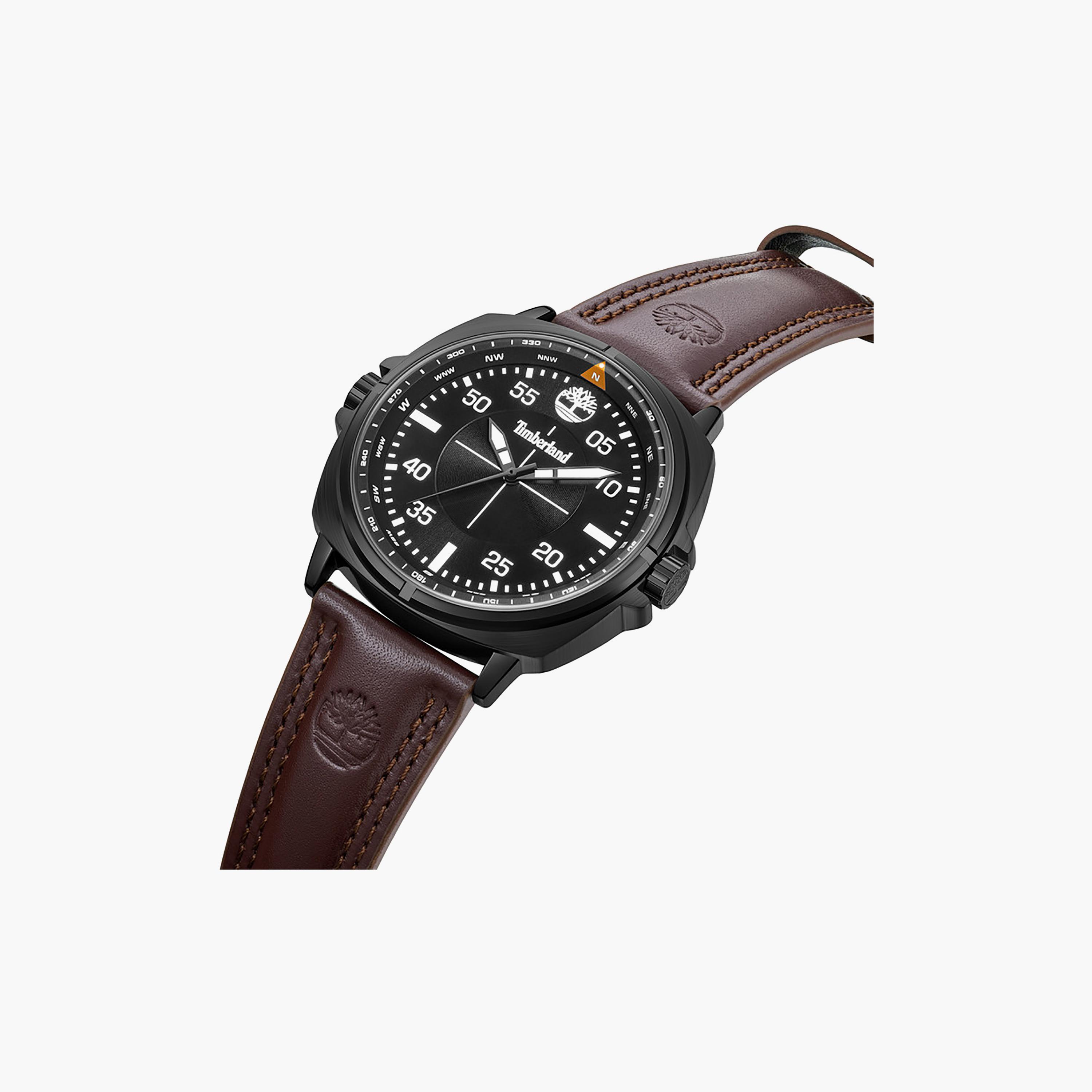 Williston Black Dial Leather Strap Analog Watch for Men-men-watchesandjewellery-watches-image-2
