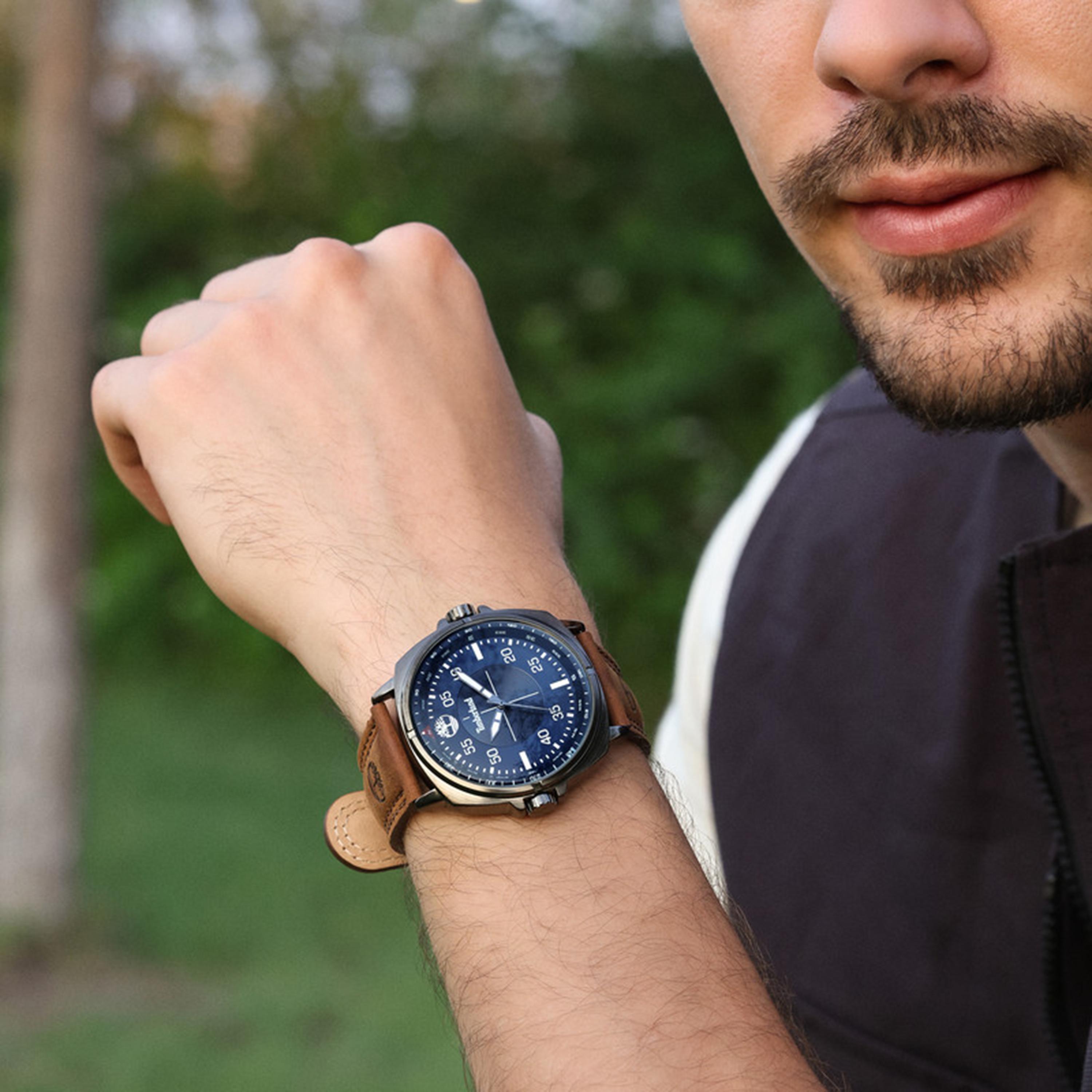 Williston Blue Dial Leather Strap Analog Watch for Men-men-watchesandjewellery-watches-image-4