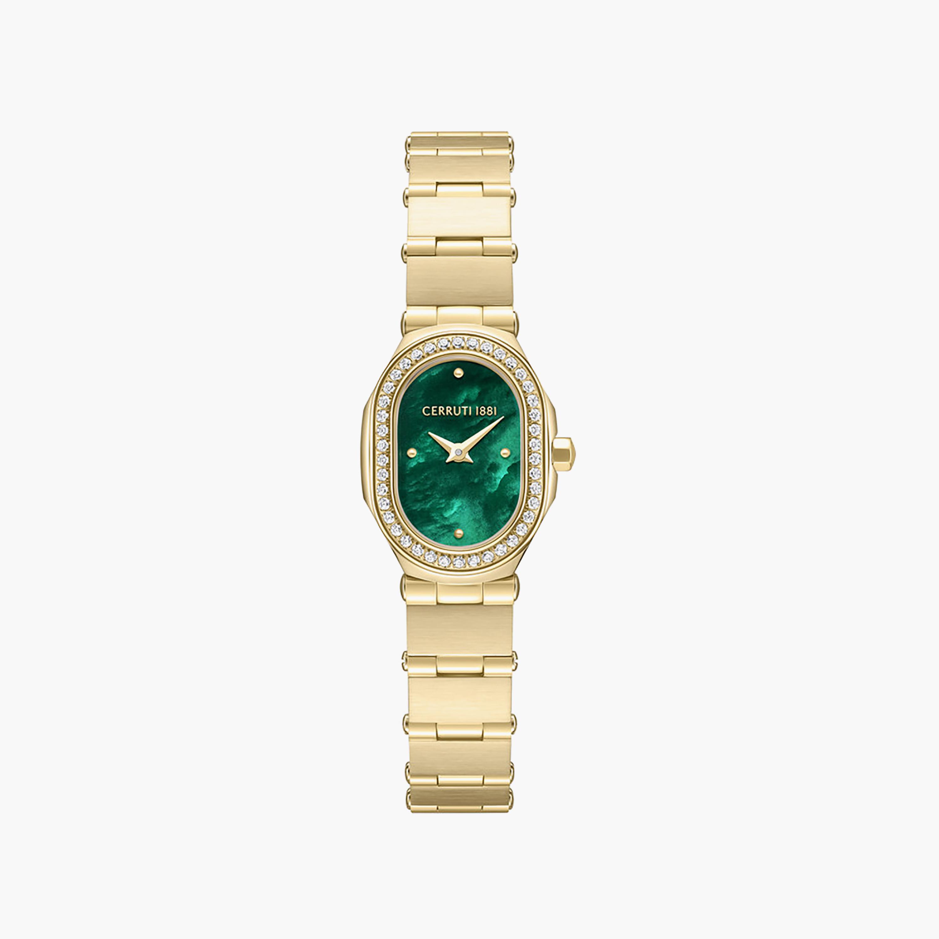 Aosta Yellow Gold Plated Stainless Steel Bracelet Analog Watch for Women-women-watchesandjewellery-watches-image-1