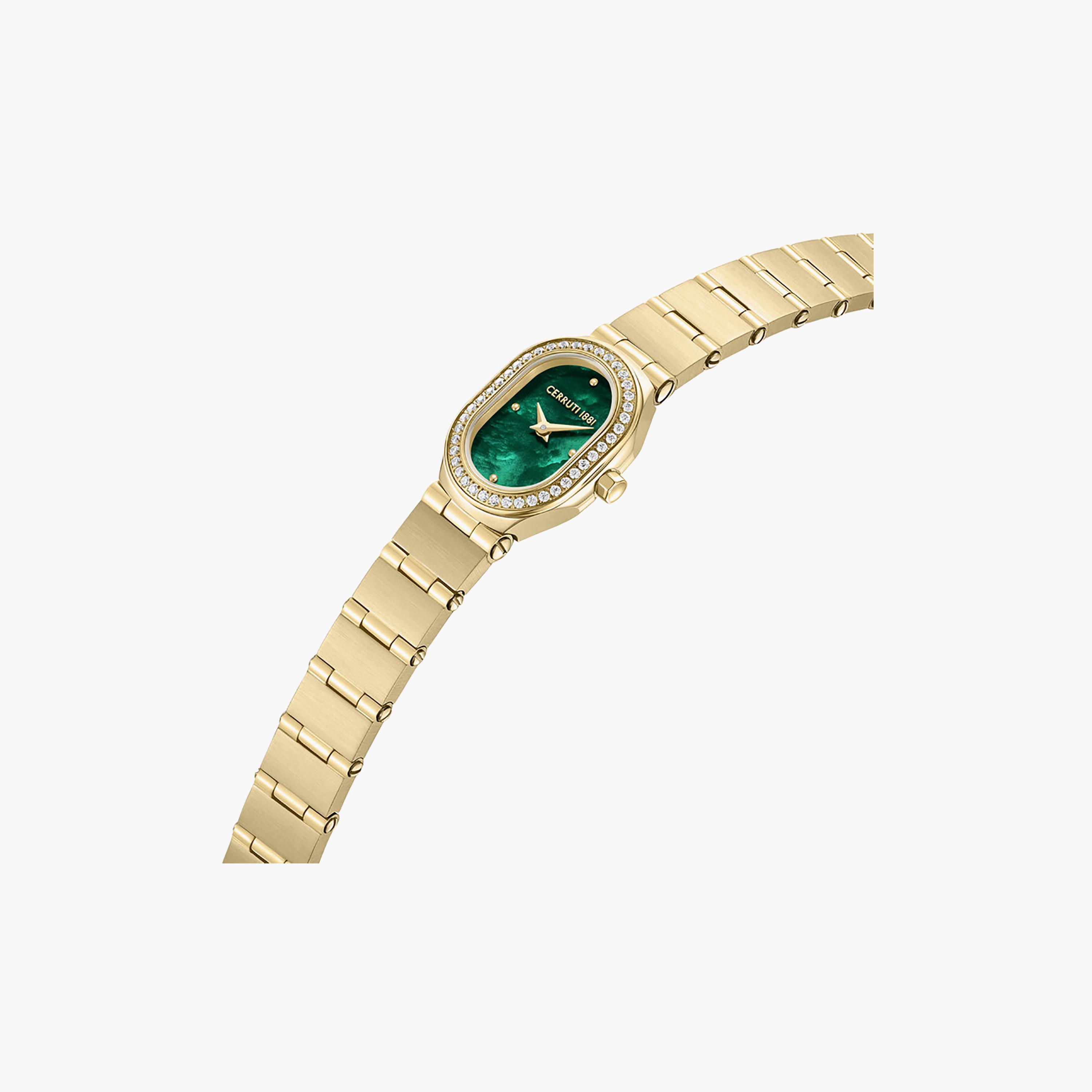 Aosta Yellow Gold Plated Stainless Steel Bracelet Analog Watch for Women-women-watchesandjewellery-watches-image-2