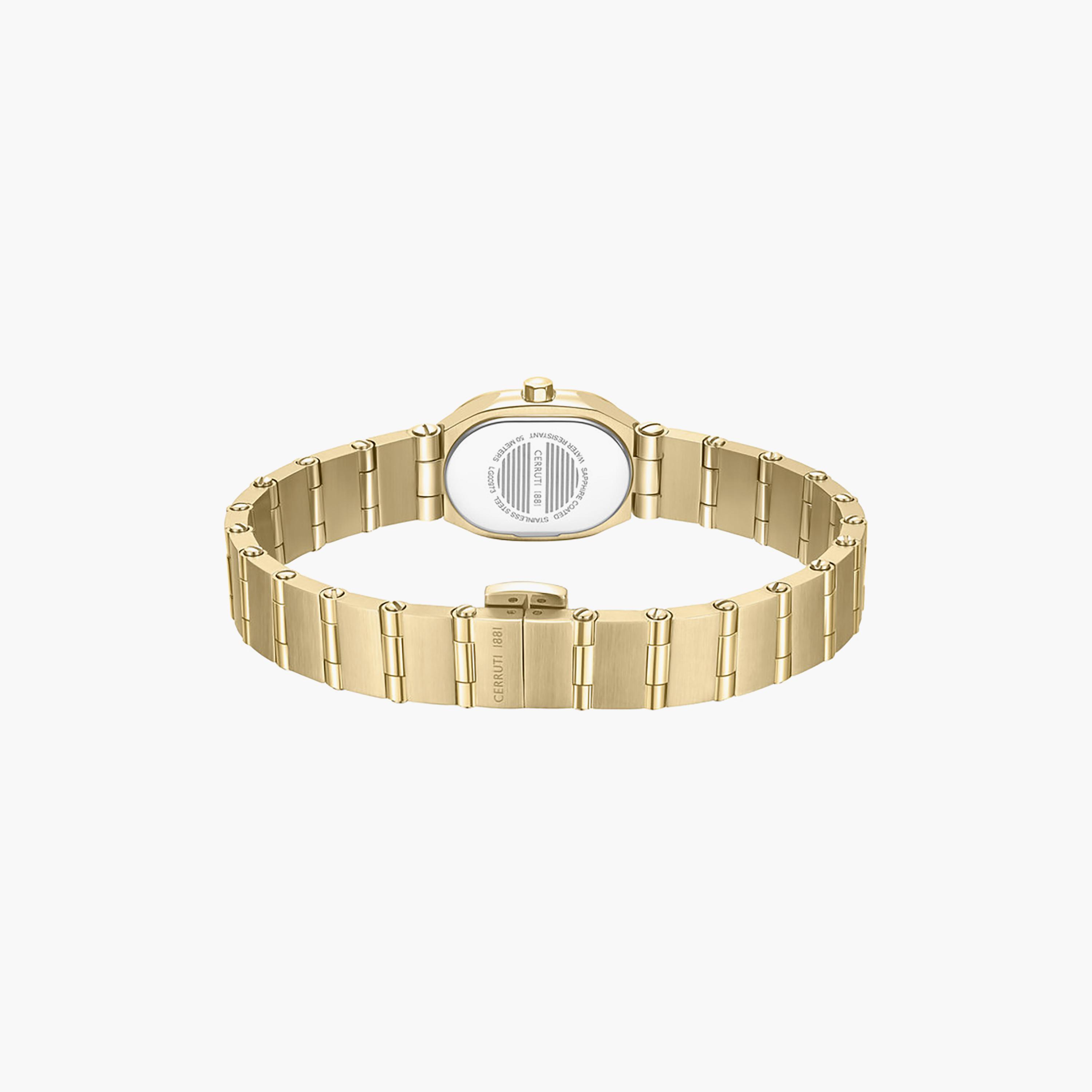 Aosta Yellow Gold Plated Stainless Steel Bracelet Analog Watch for Women-women-watchesandjewellery-watches-image-3