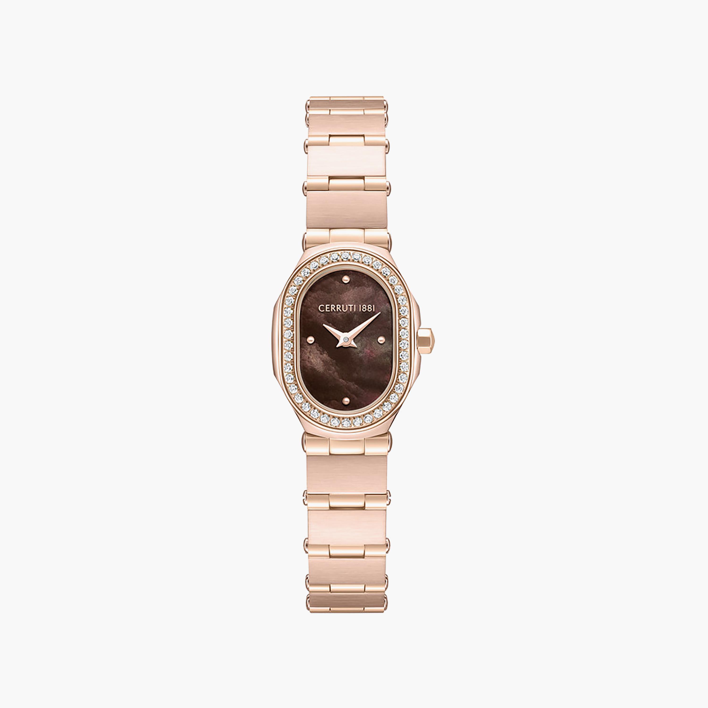 Aosta Rose Gold Plated Stainless Steel Bracelet Analog Watch for Women-women-watchesandjewellery-watches-image-1