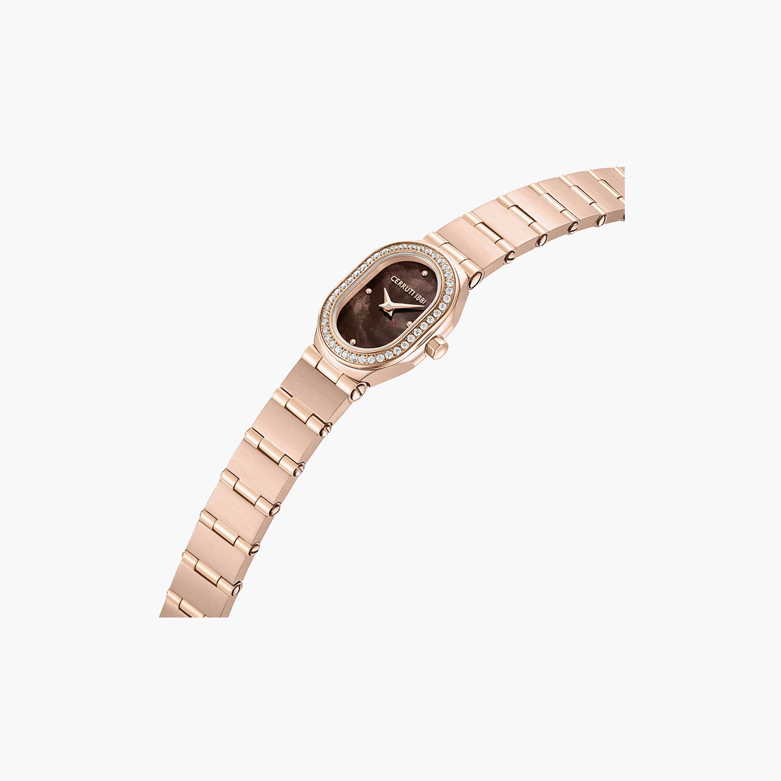 Aosta Rose Gold Plated Stainless Steel Bracelet Analog Watch for Women-women-watchesandjewellery-watches-image-2