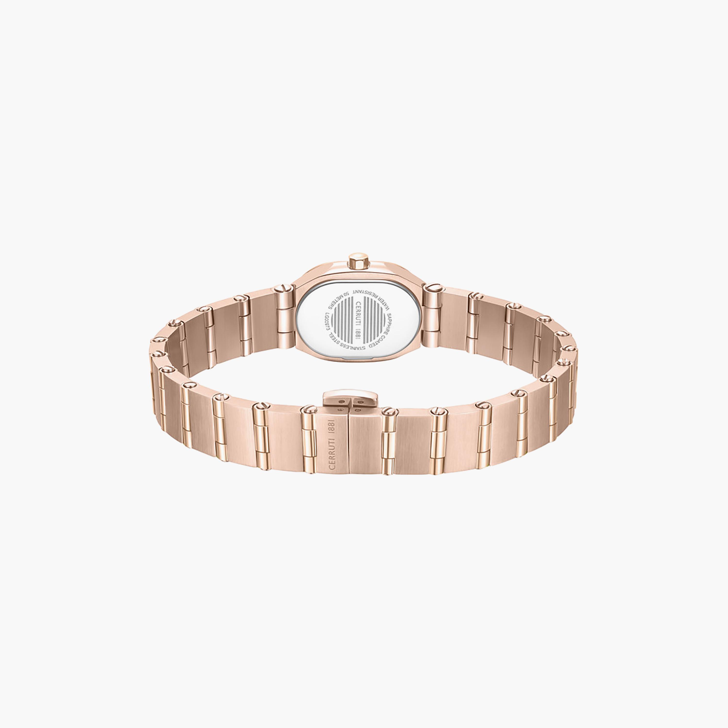 Aosta Rose Gold Plated Stainless Steel Bracelet Analog Watch for Women-women-watchesandjewellery-watches-image-3