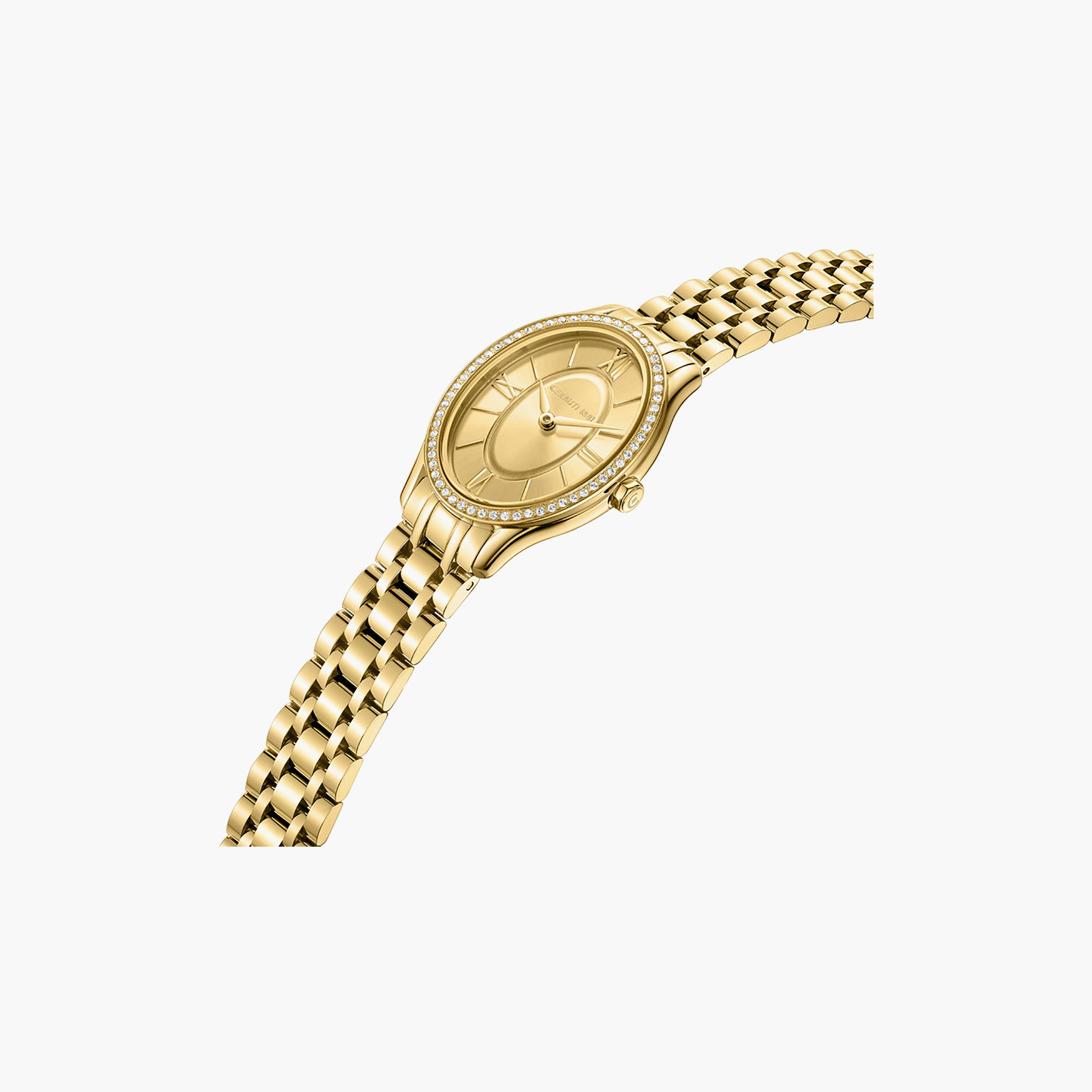 Brescia Gold Dial Stainless Steel Bracelet Analog Watch for Women-women-watchesandjewellery-watches-image-2