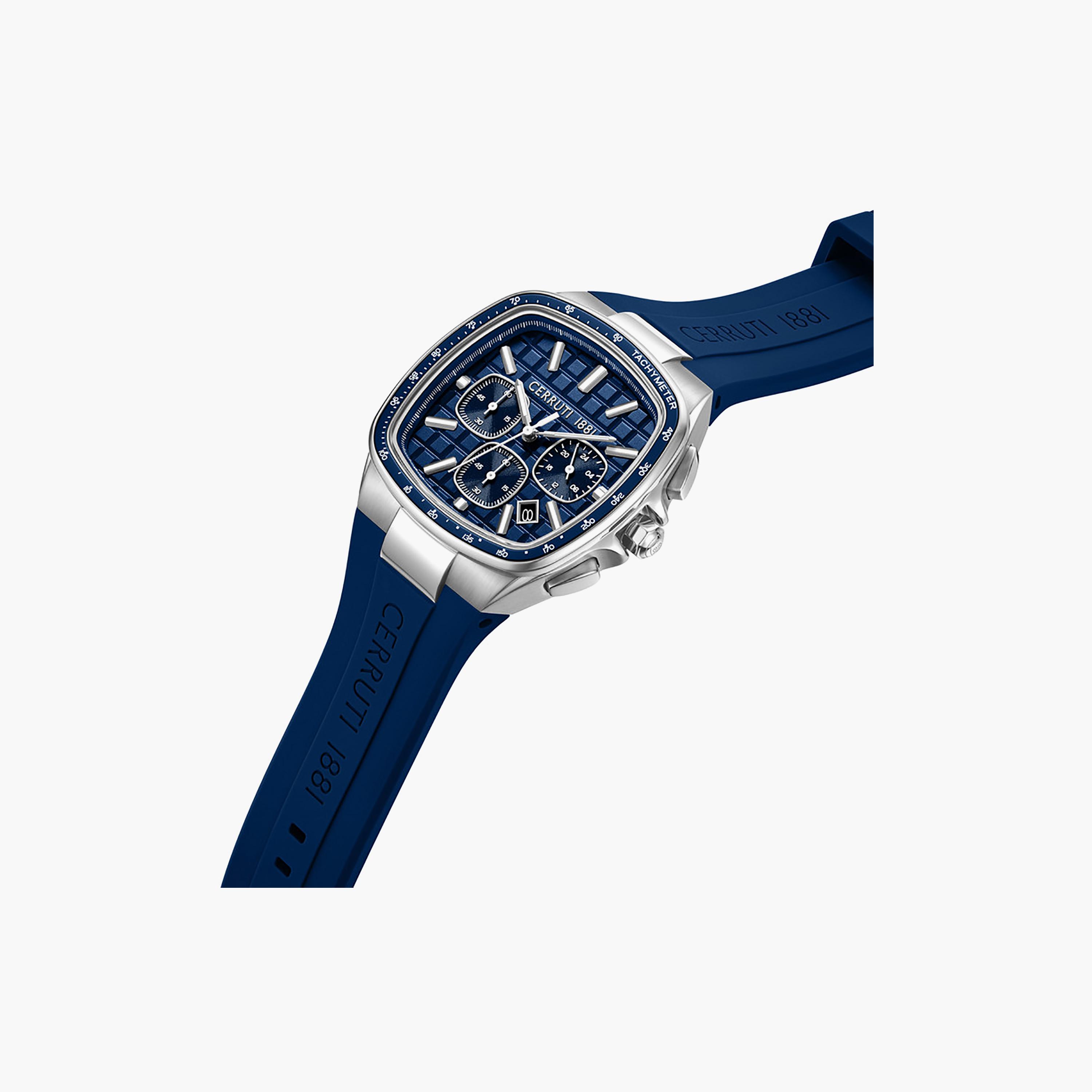 Casale Blue Dial Silicone Strap Analog Watch for Men-men-watchesandjewellery-watches-image-2