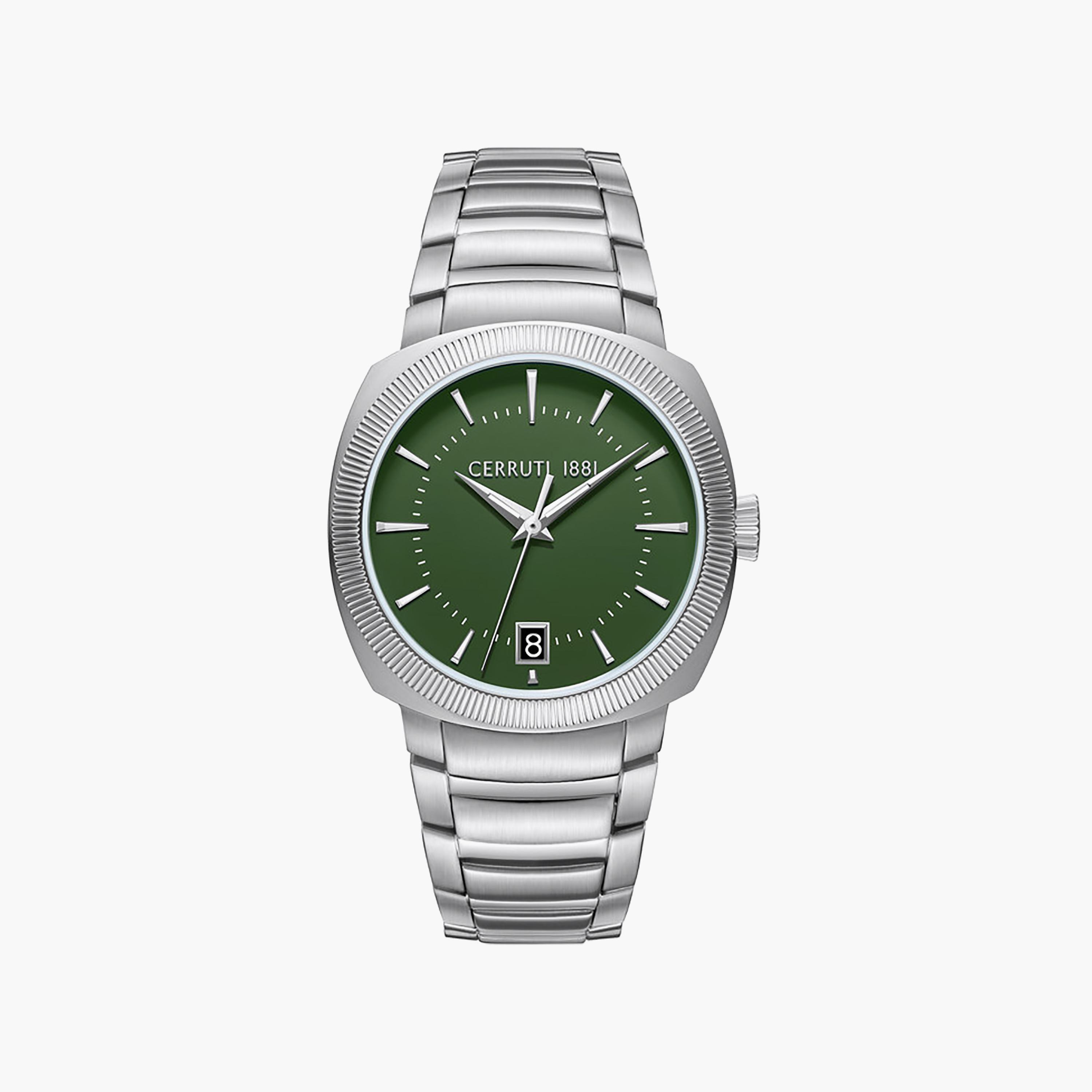 Forli Green Dial Stainless Steel Bracelet Analog Watch for Men-men-watchesandjewellery-watches-image-1