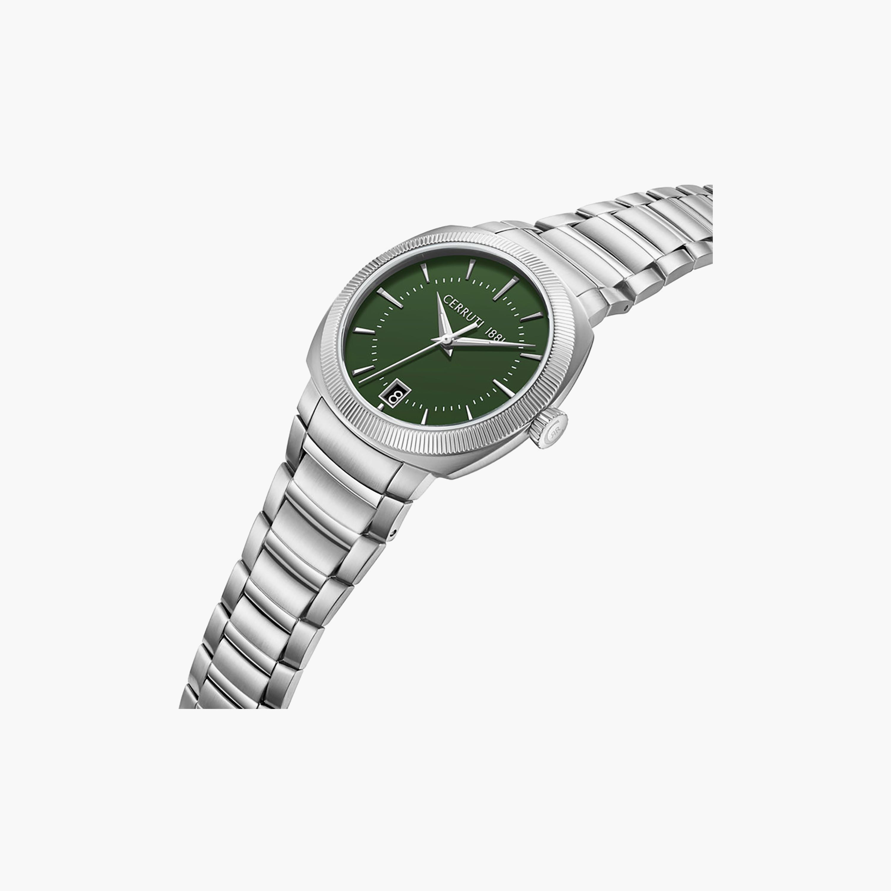 Forli Green Dial Stainless Steel Bracelet Analog Watch for Men-men-watchesandjewellery-watches-image-2