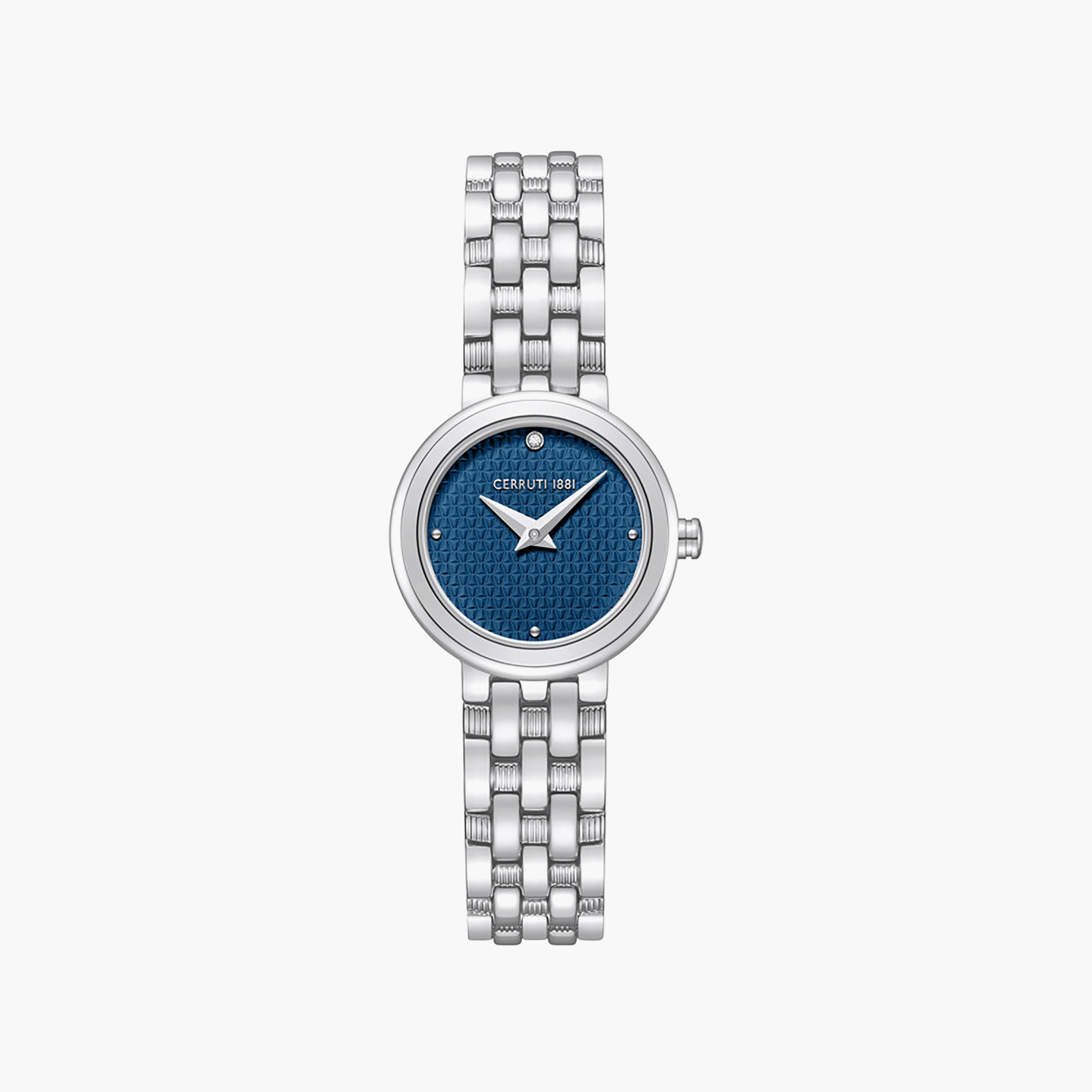 Lusia Blue Dial Stainless Steel Bracelet Analog Watch for Women-women-watchesandjewellery-watches-image-1