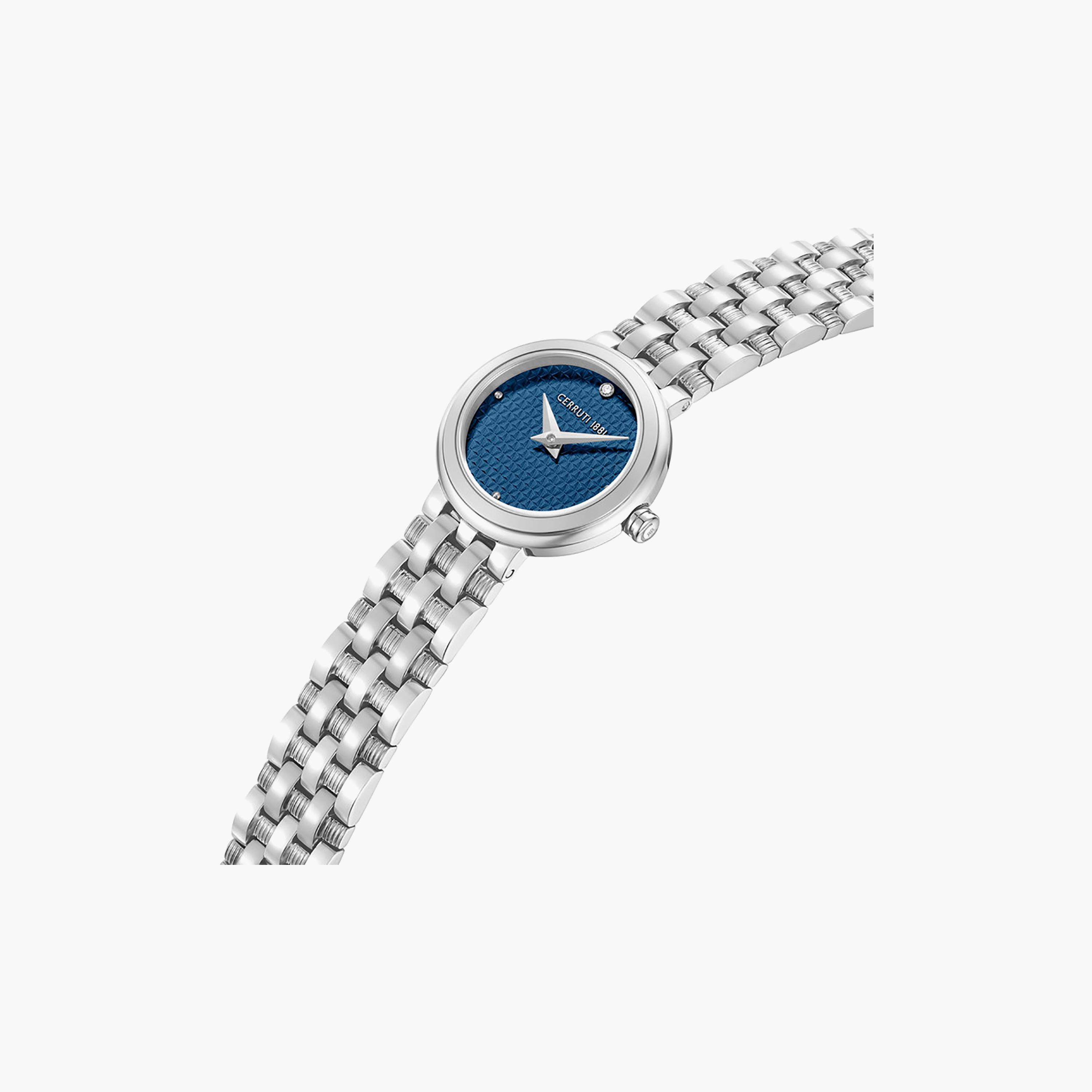 Lusia Blue Dial Stainless Steel Bracelet Analog Watch for Women-women-watchesandjewellery-watches-image-2