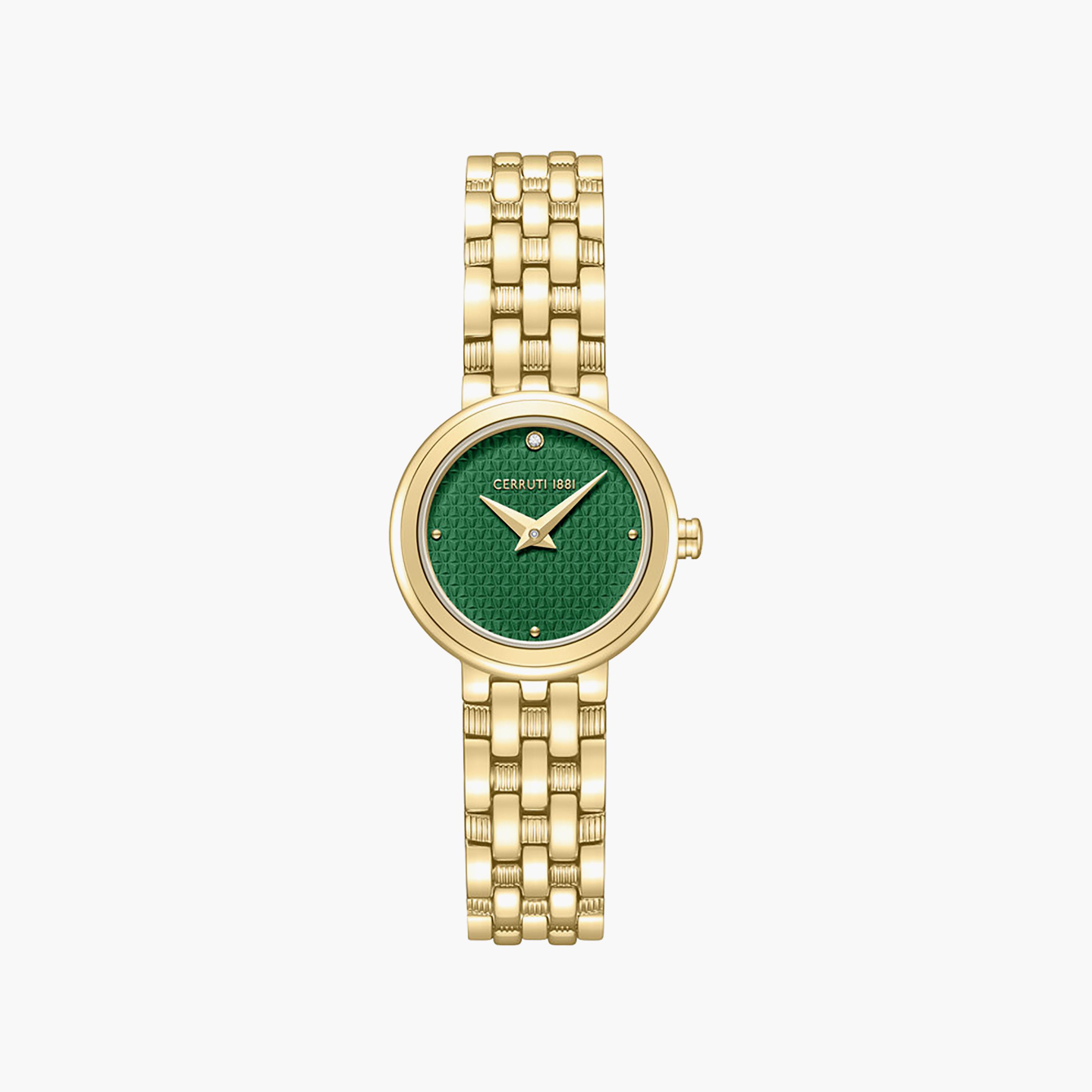 Lusia Green Dial Stainless Steel Bracelet Analog Watch for Women-women-watchesandjewellery-watches-image-1
