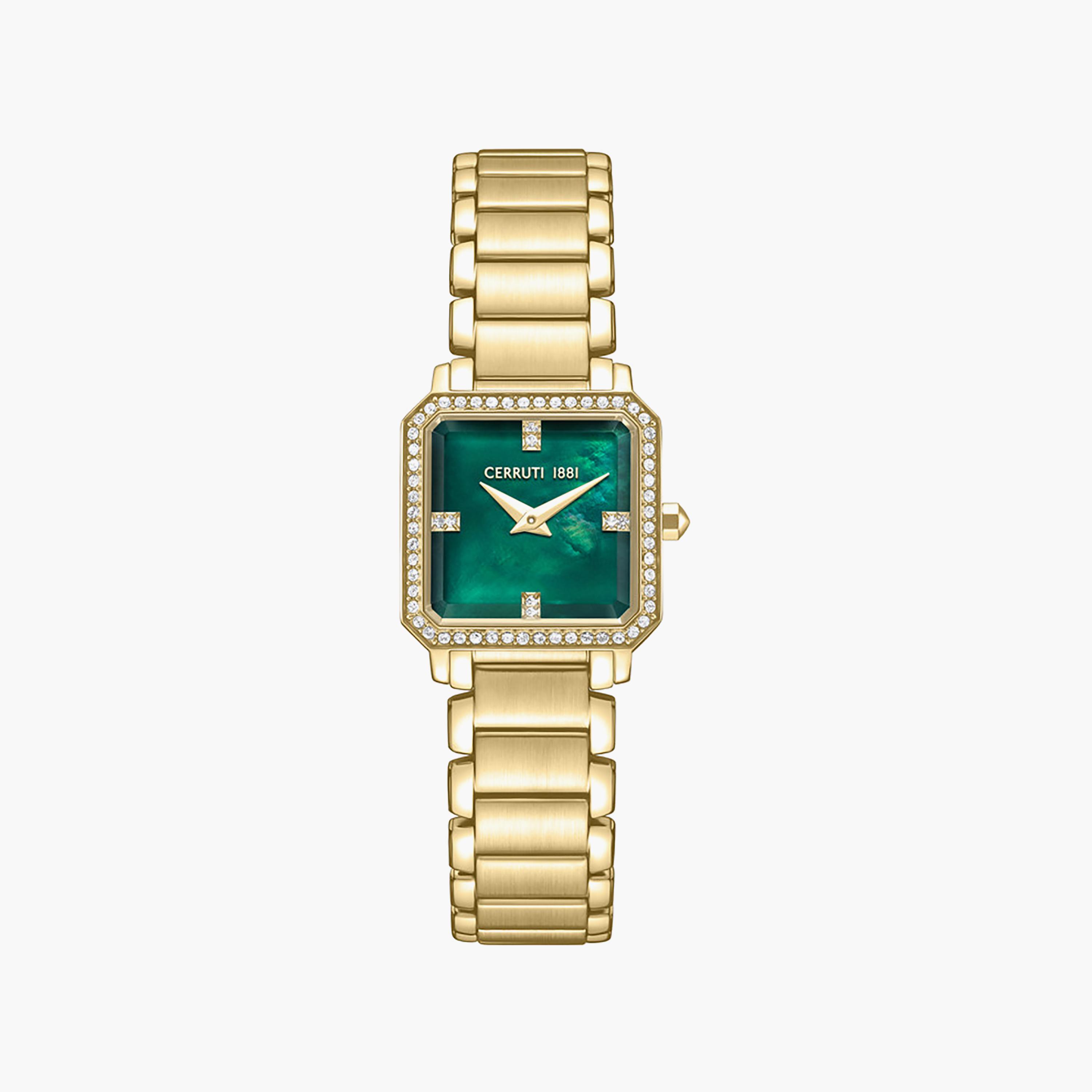 Perugia Yellow Gold Plated Stainless Steel Bracelet Analog Watch for Women-women-watchesandjewellery-watches-image-1