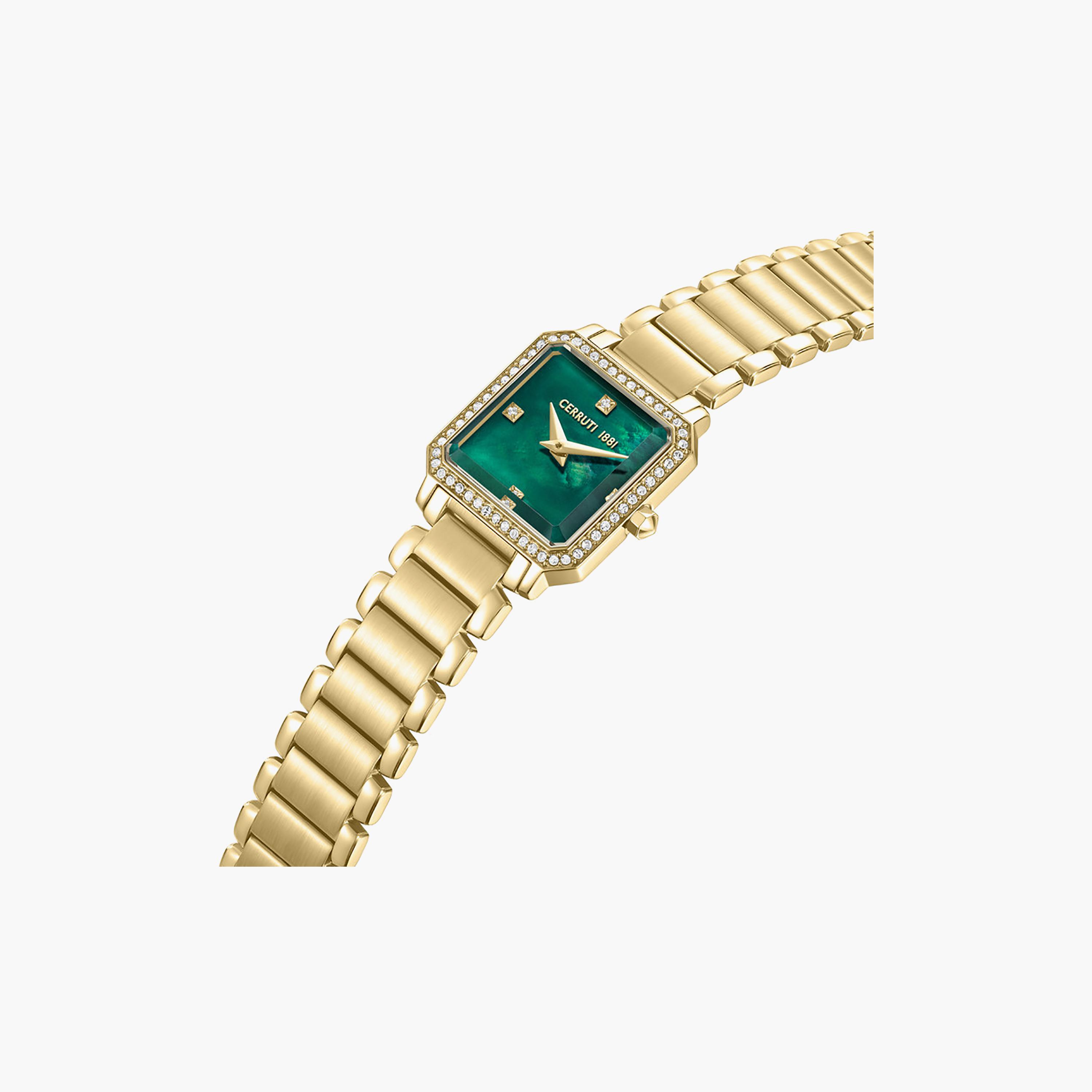 Perugia Yellow Gold Plated Stainless Steel Bracelet Analog Watch for Women-women-watchesandjewellery-watches-image-2