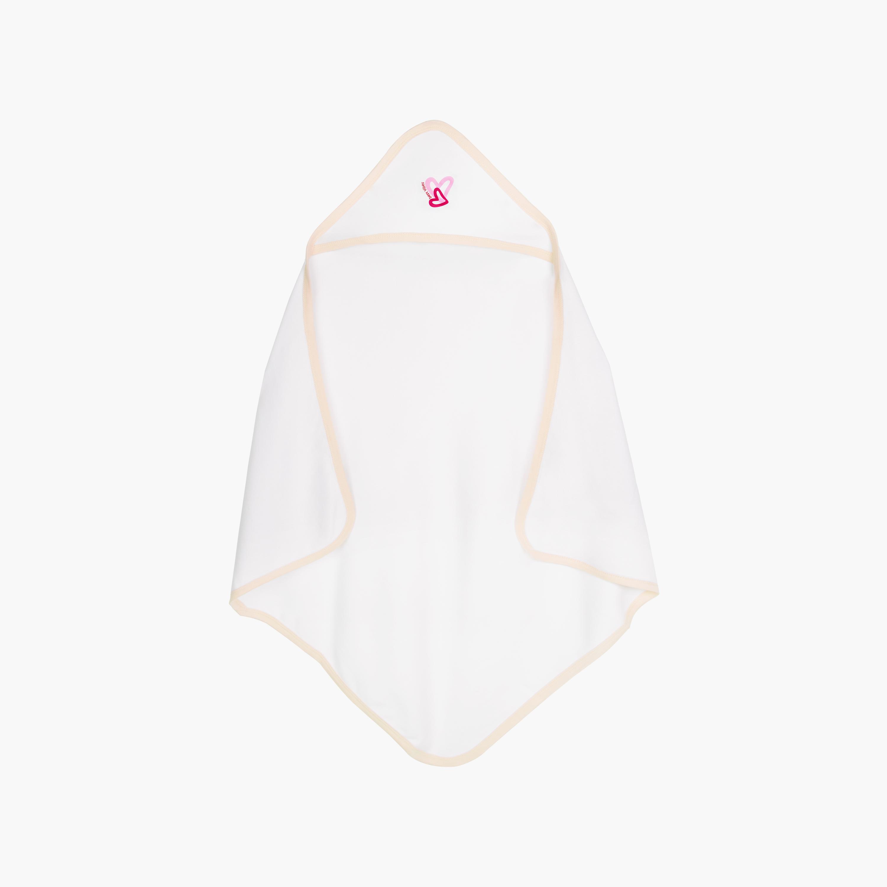 بطانية قطنية بغطاء رأس من بيبيز بيسك-baby-nursery-blanketsandswaddles-receivingblankets-image-1
