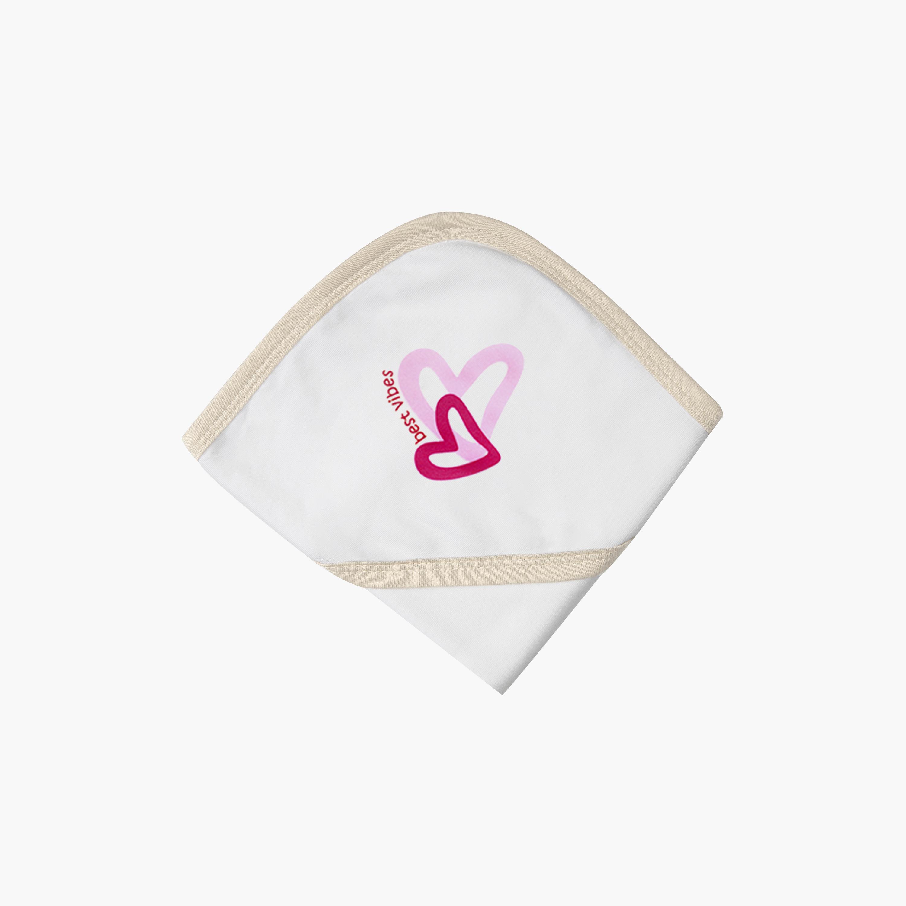 بطانية قطنية بغطاء رأس من بيبيز بيسك-baby-nursery-blanketsandswaddles-receivingblankets-image-2