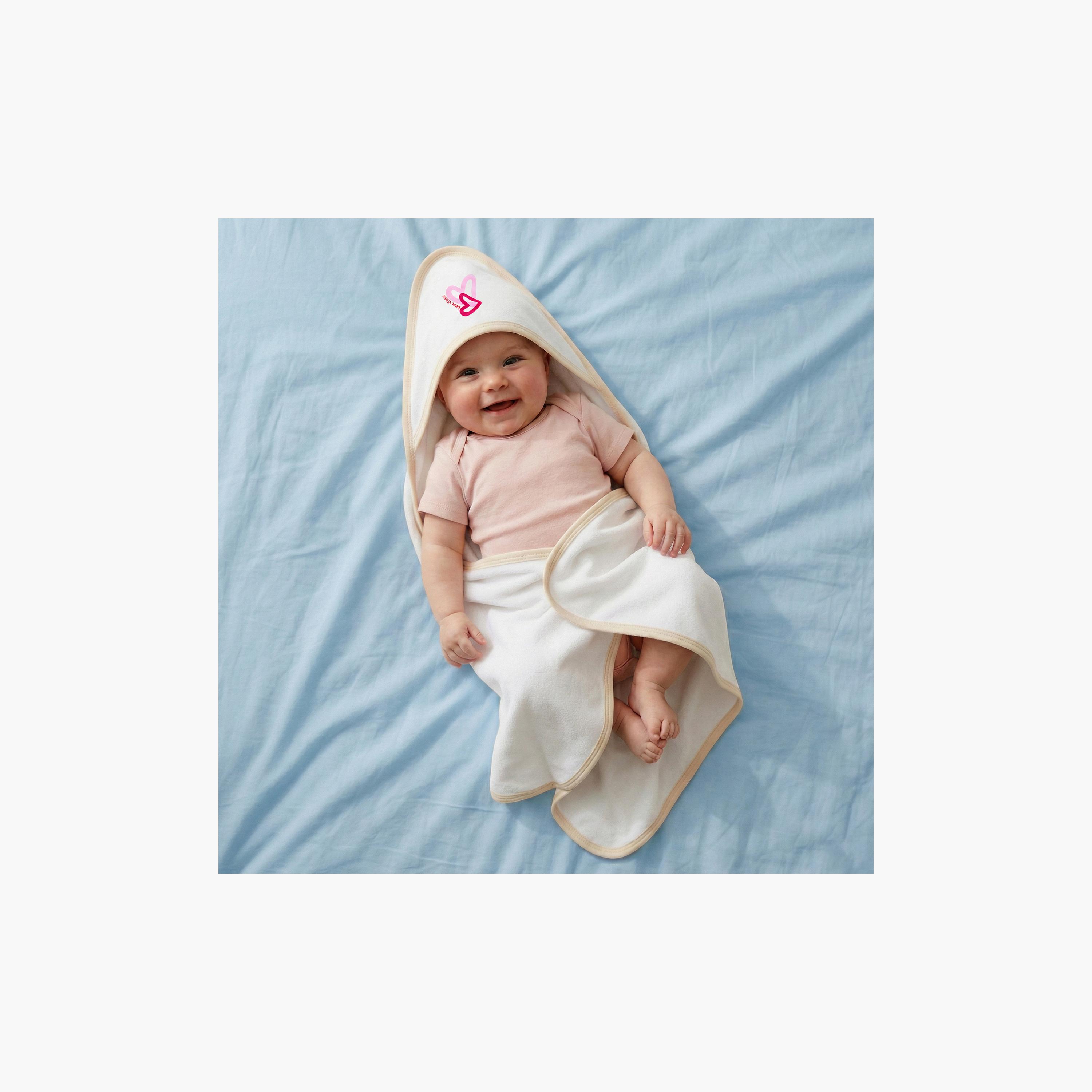 بطانية قطنية بغطاء رأس من بيبيز بيسك-baby-nursery-blanketsandswaddles-receivingblankets-image-4