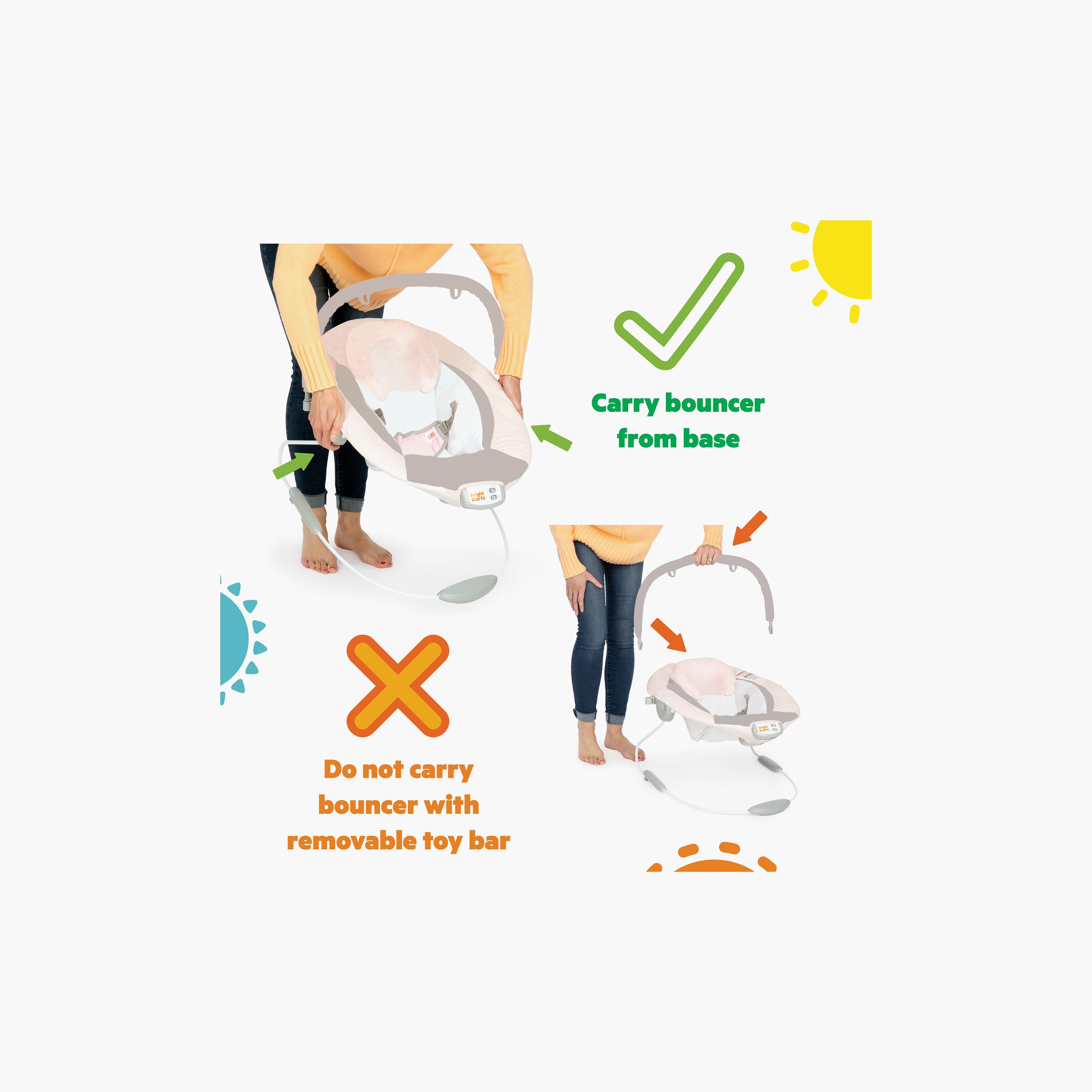 Bright Starts Safari Vibrating Bouncer with Hanging Toys-baby-infantactivity-bouncers-image-8