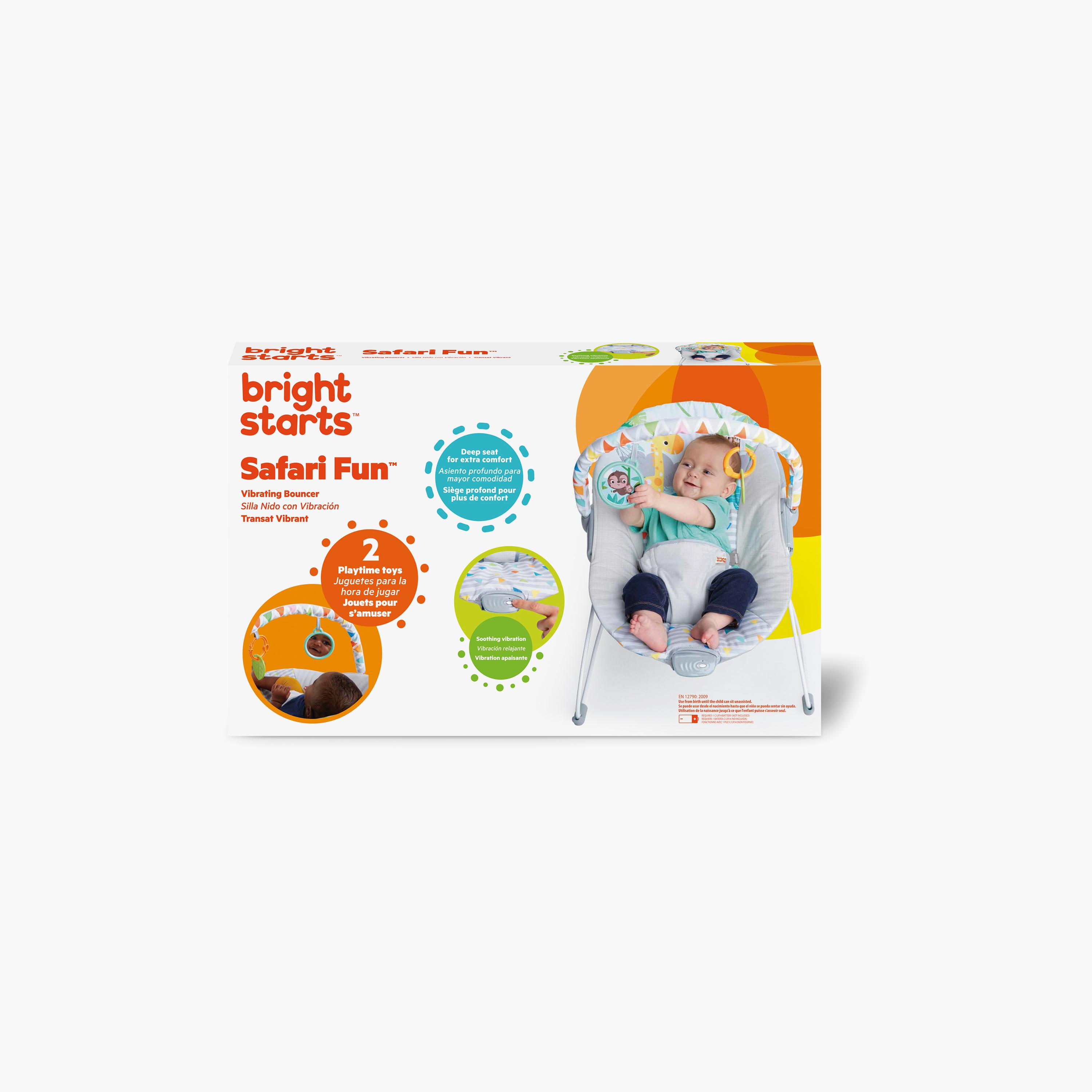 Bright Starts Safari Vibrating Bouncer with Hanging Toys-baby-infantactivity-bouncers-image-9