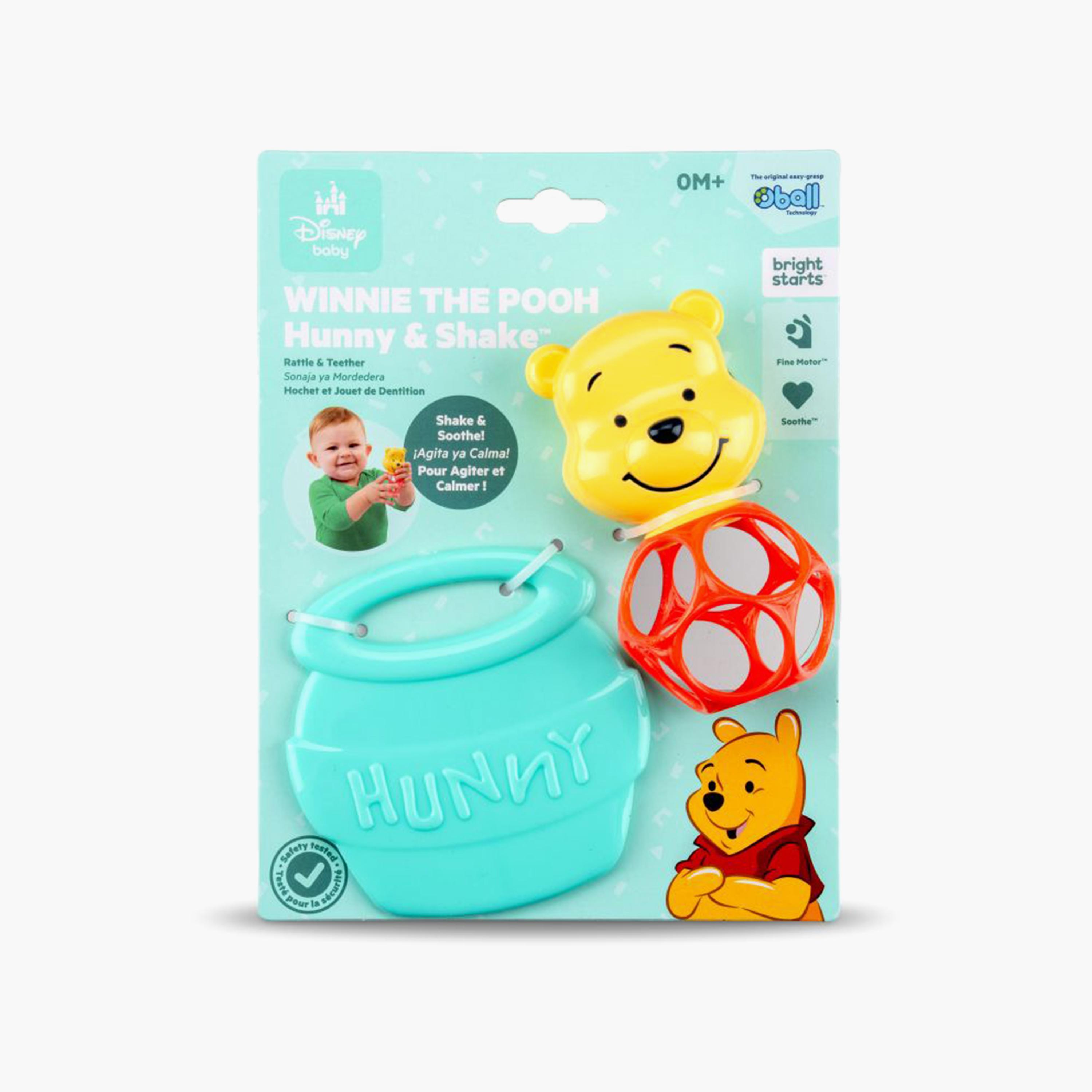 طقم خشخيشة وعضاضة برايت ستارتس ويني ذا بوه هوني اند شيك قطعتين-toys-babyandtoddlertoys-rattlesandteethers-image-8