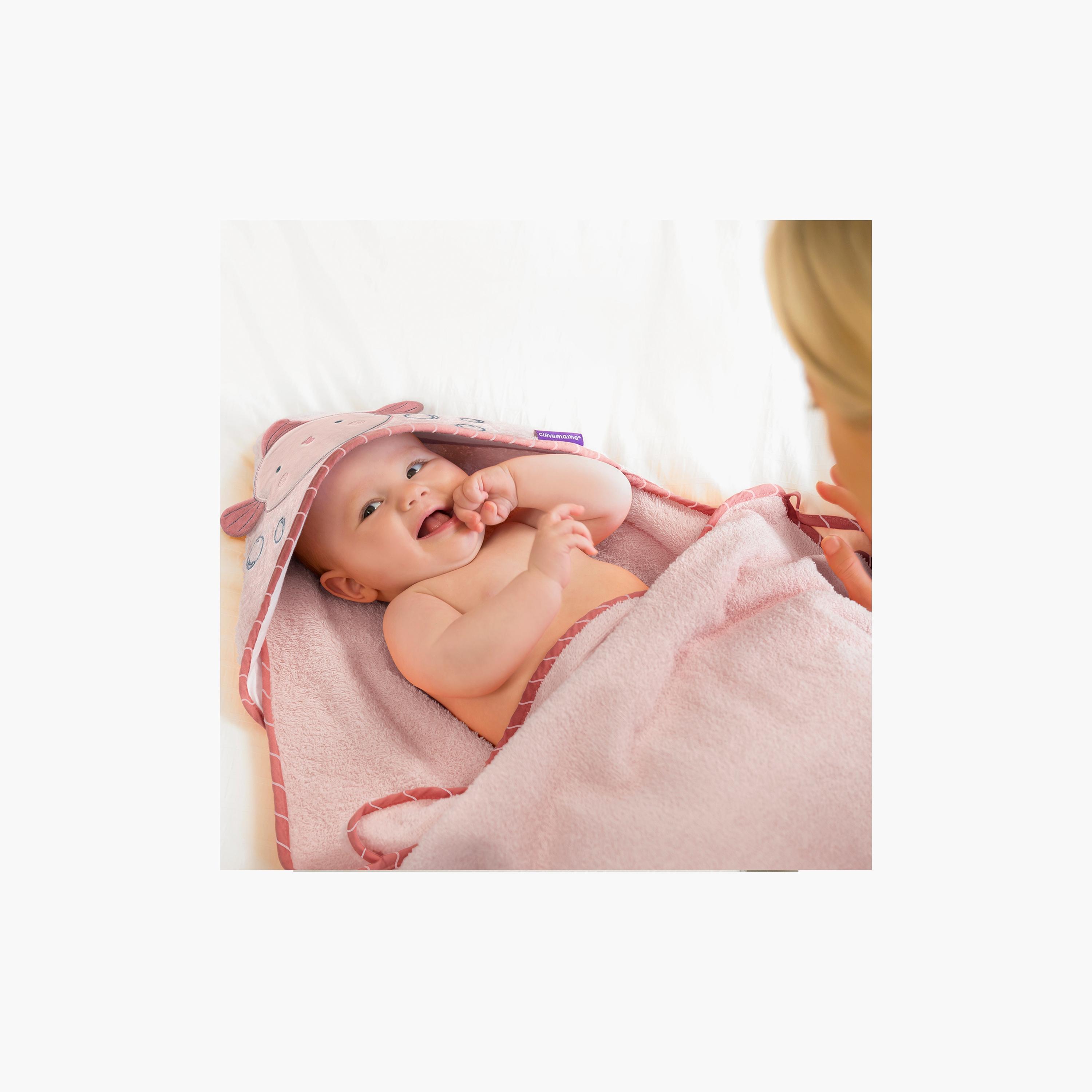 منشفة استحمام للاطفال من خيزران كلينامينا بفتحة للرقبة-baby-bathandcare-towels-image-3