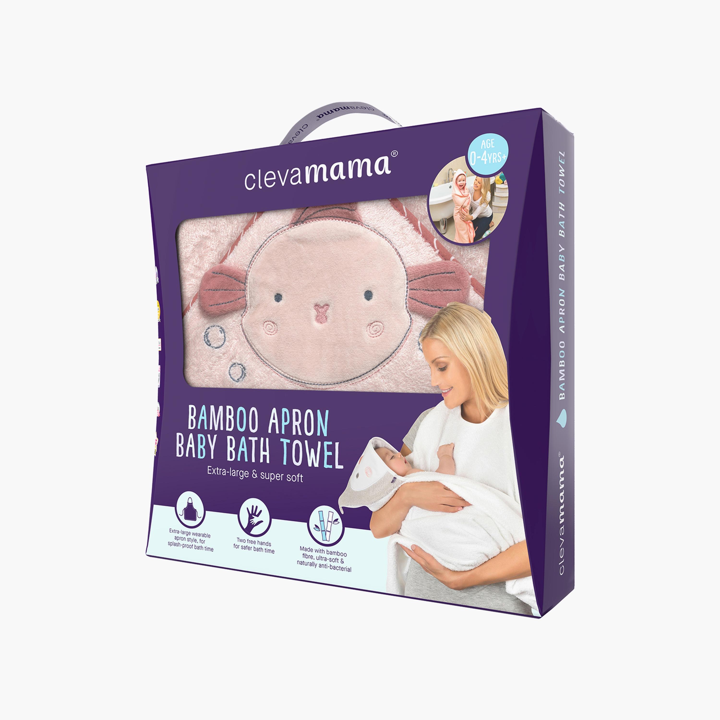 منشفة استحمام للاطفال من خيزران كلينامينا بفتحة للرقبة-baby-bathandcare-towels-image-7