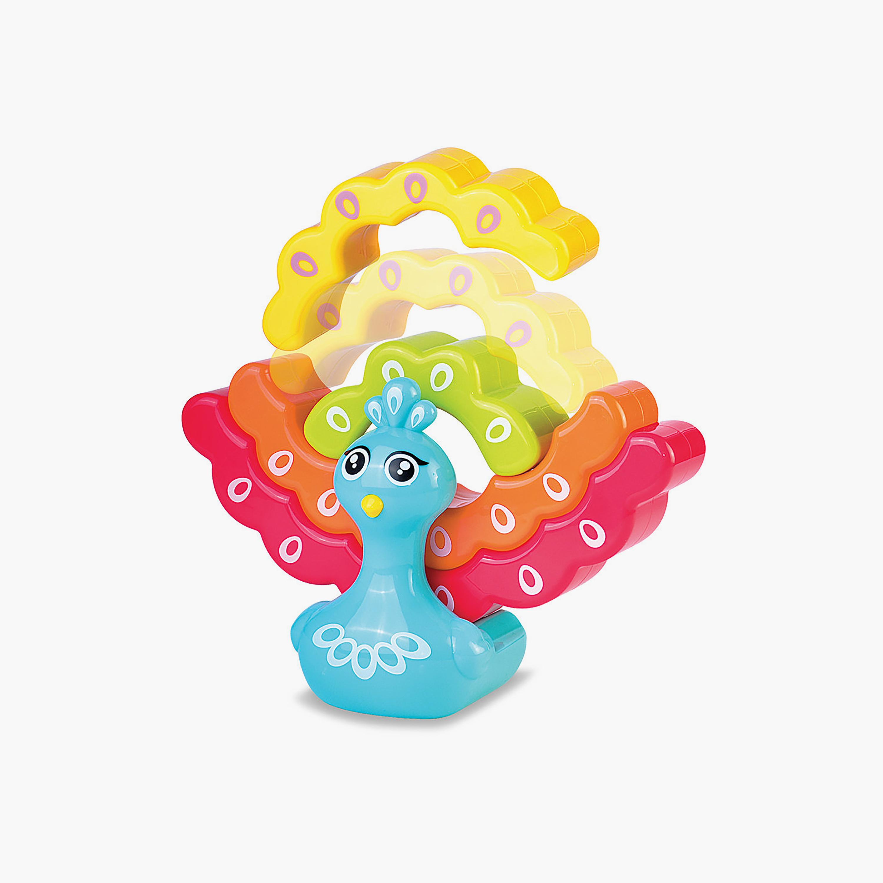 لعبة تكديس طاووس قوس قزح من ليتل ليرنر-toys-babyandtoddlertoys-stackingandnestingtoys-image-1