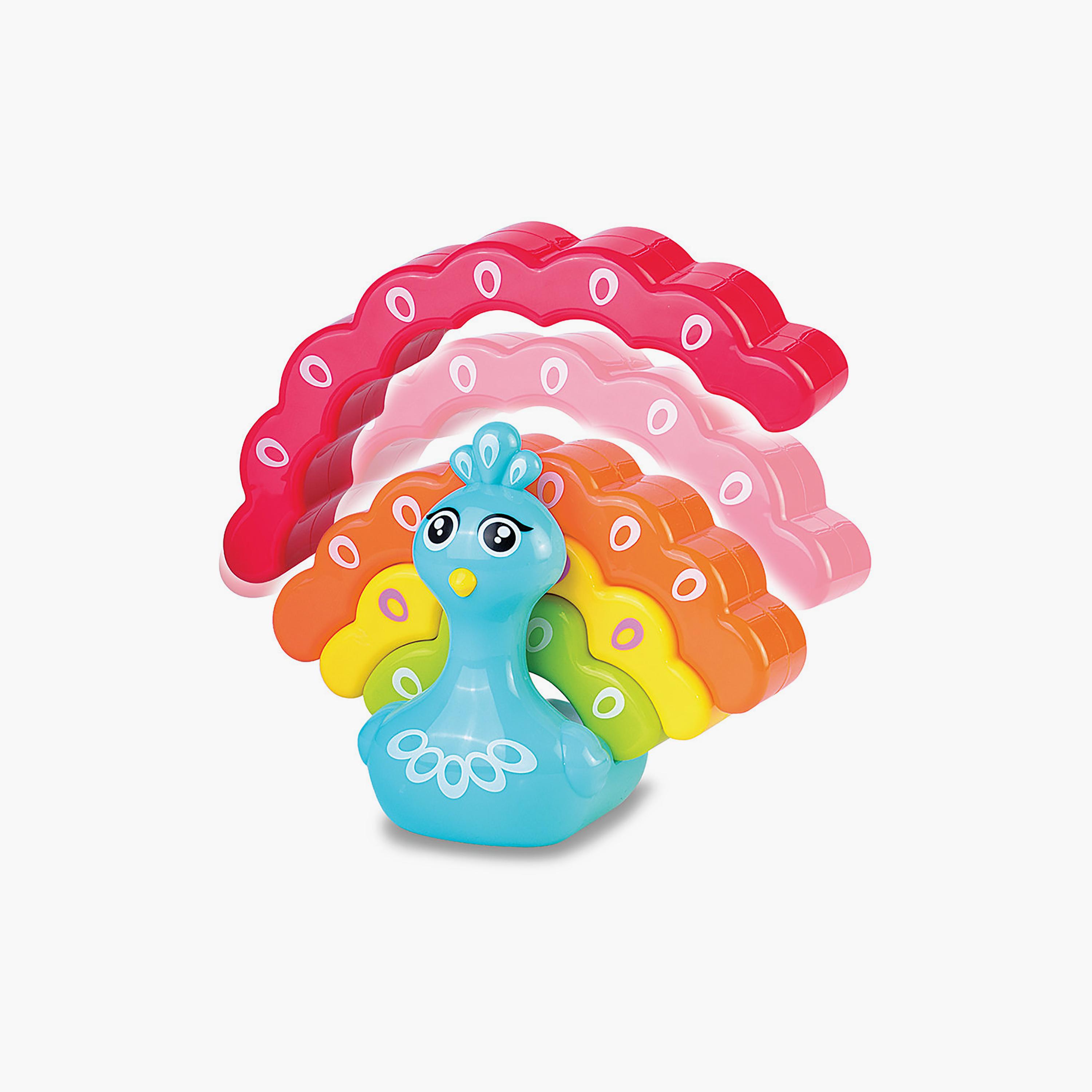 لعبة تكديس طاووس قوس قزح من ليتل ليرنر-toys-babyandtoddlertoys-stackingandnestingtoys-image-2