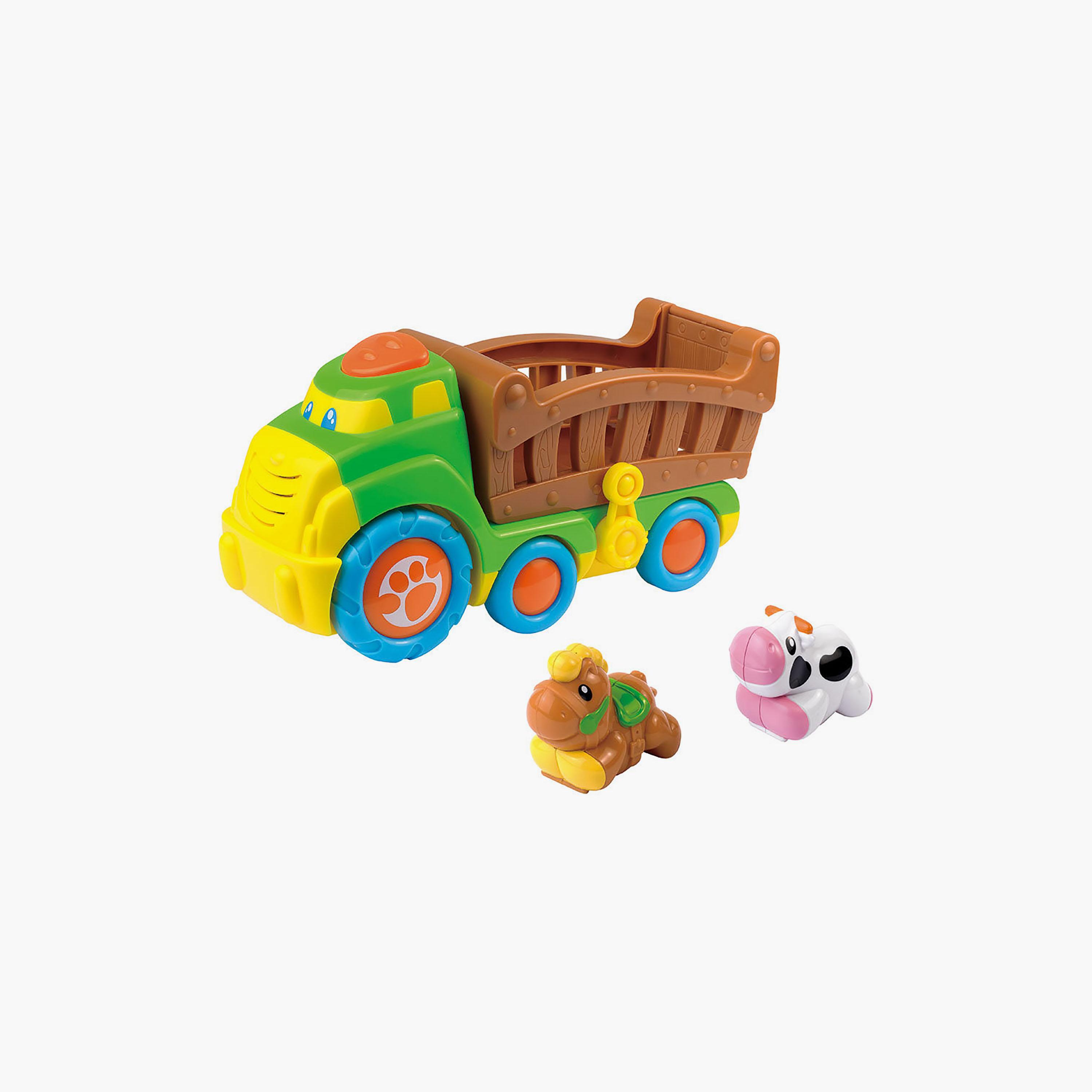 شاحنة نقل المزرعة مع مجسمات حصان وبقرة من ليتل ليرنر-toys-babyandtoddlertoys-learningtoys-image-1