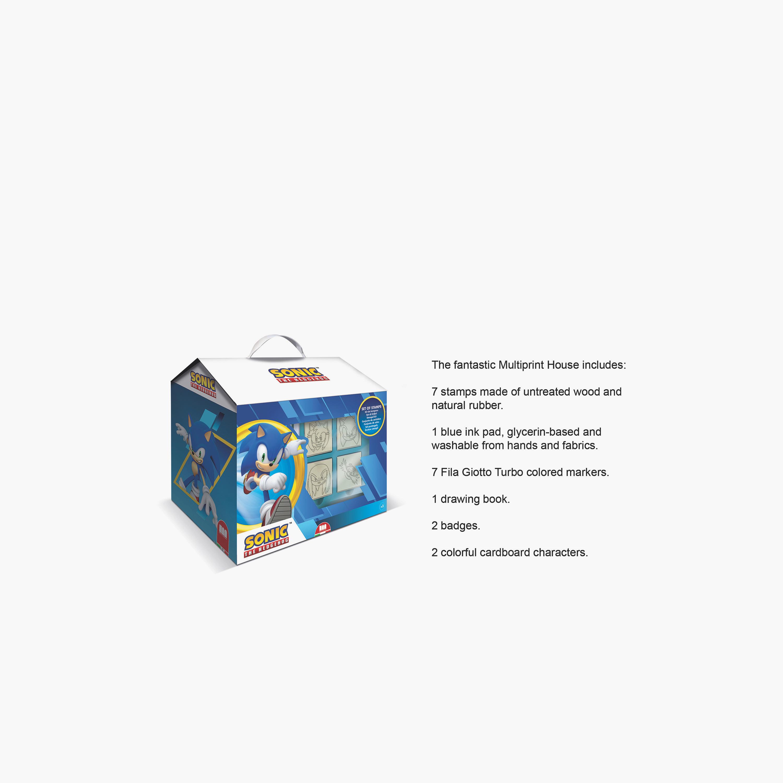 Multiprint Sonic Hedgehog Little House Creative Stamping & Colouring Set-school-artsandcrafts-image-2