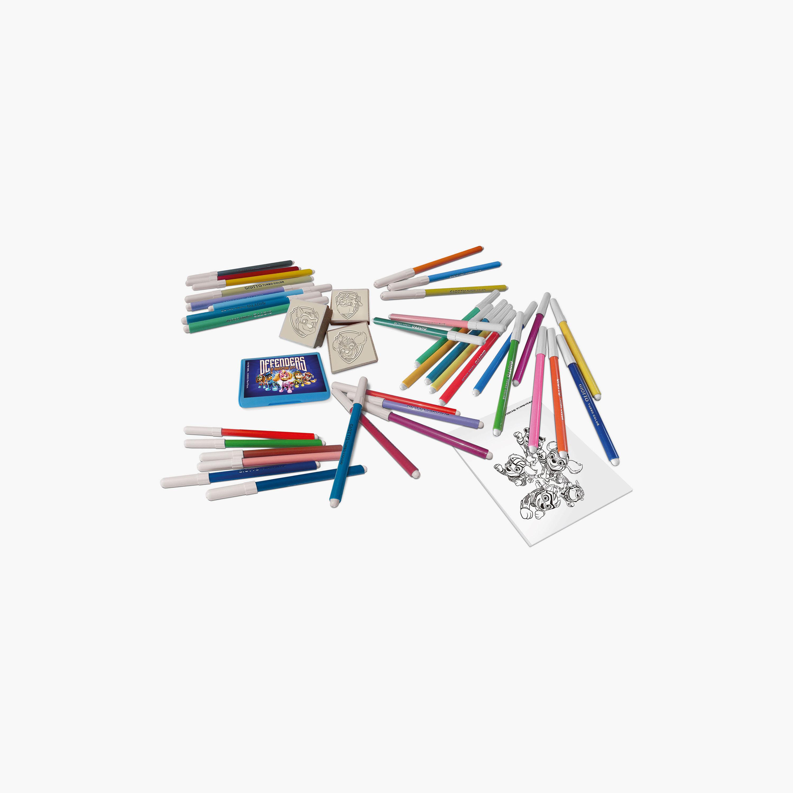 Miraculous Paw Patrol Felt Tip Pen Mini Art Set with Stamps & Colouring Book-school-artsandcrafts-image-1