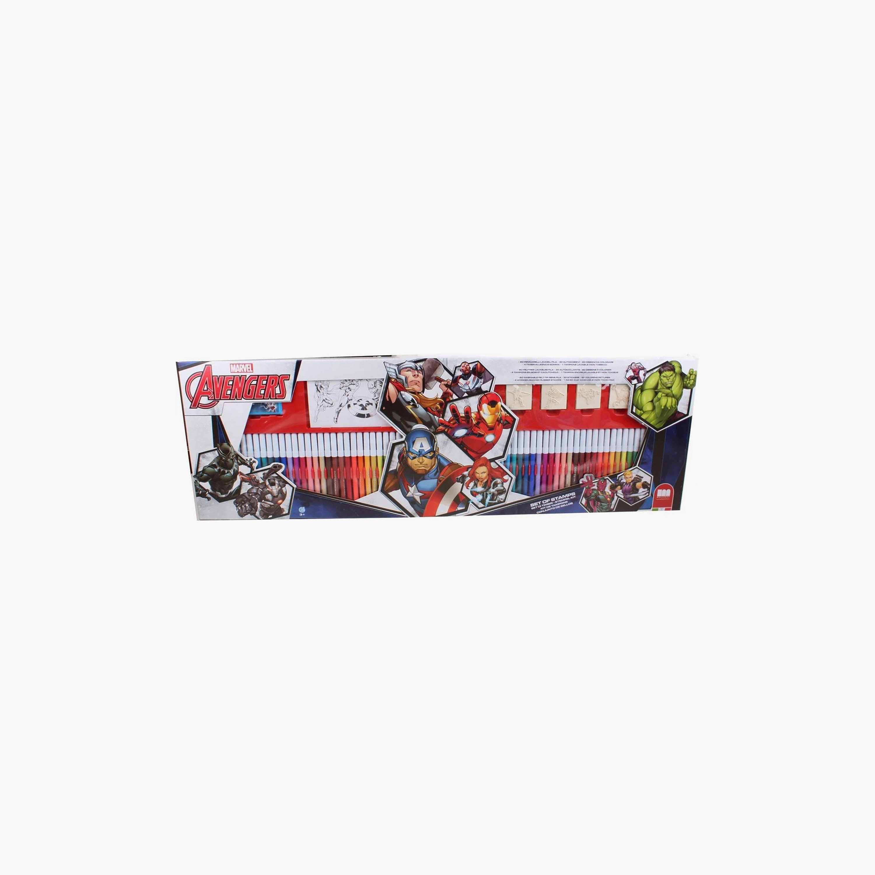 Miraculous Marvel Avengers Felt Tip Pen Mega Art Set with Stamps & Colouring Book-school-artsandcrafts-image-3