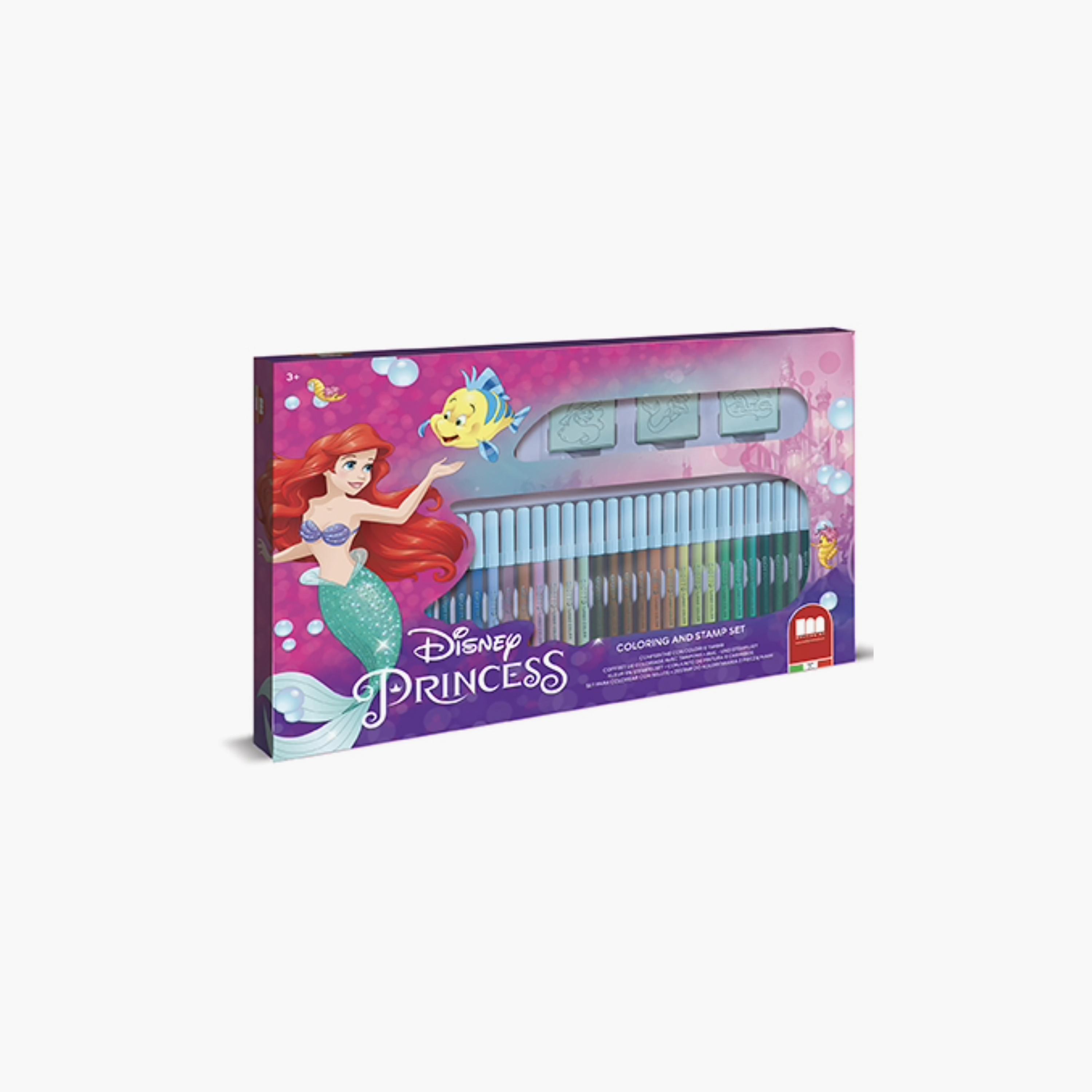 Miraculous Disney Princess Felt Tip Pen Art Set with Stamps & Colouring Book-school-artsandcrafts-image-3