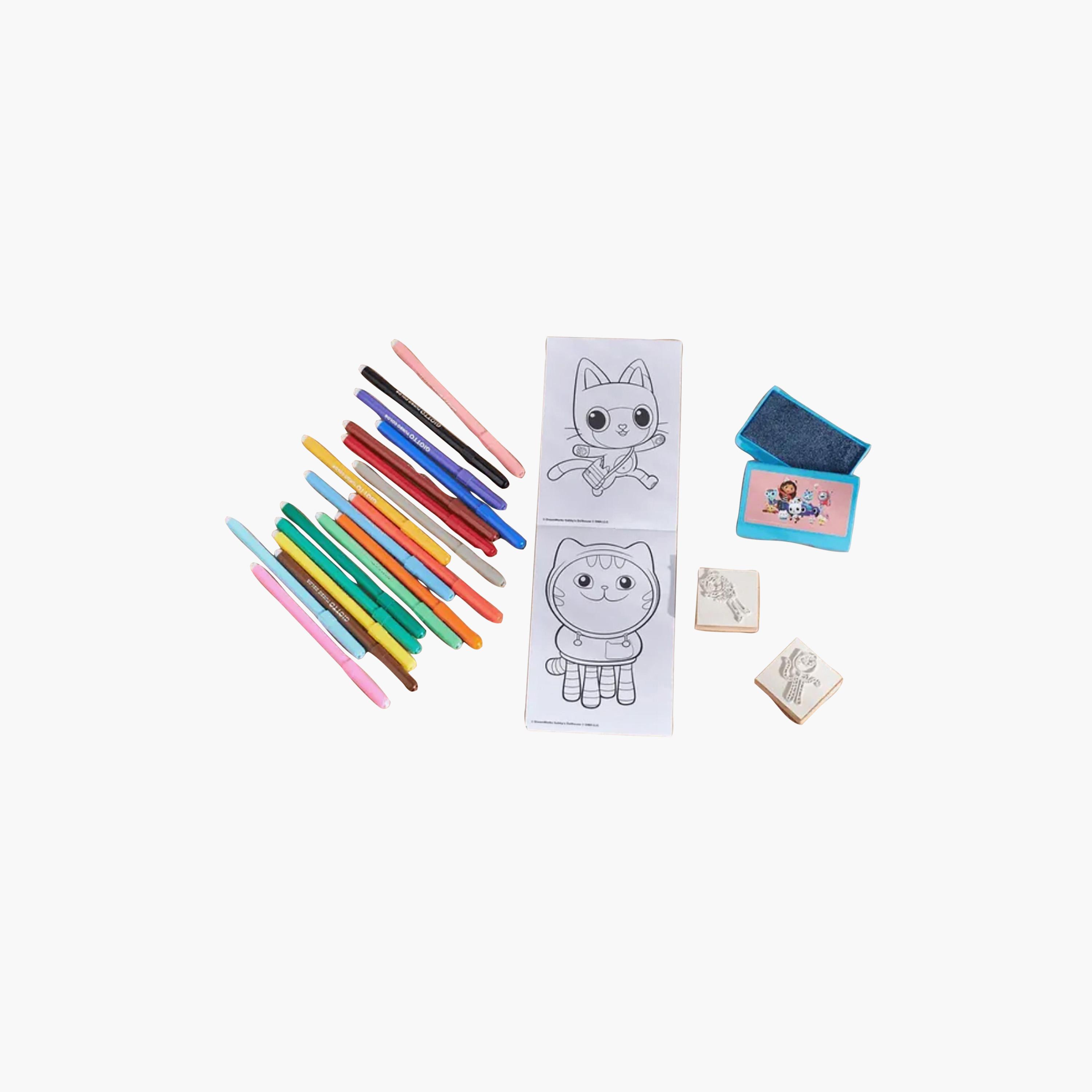 Miraculous Peppa Pig Felt Tip Pen Art Set with Stamps & Colouring Book-school-artsandcrafts-image-1