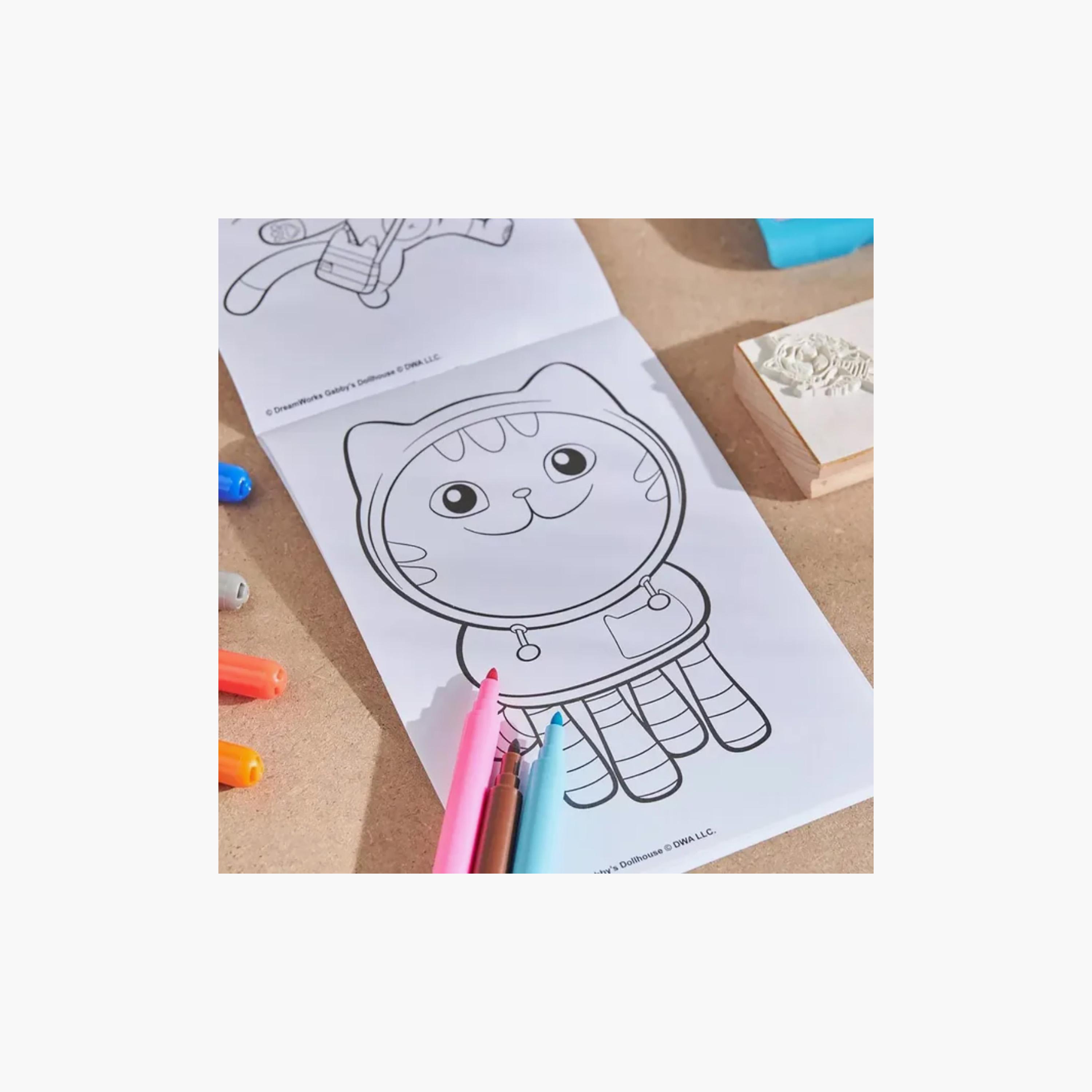 Miraculous Peppa Pig Felt Tip Pen Art Set with Stamps & Colouring Book-school-artsandcrafts-image-2
