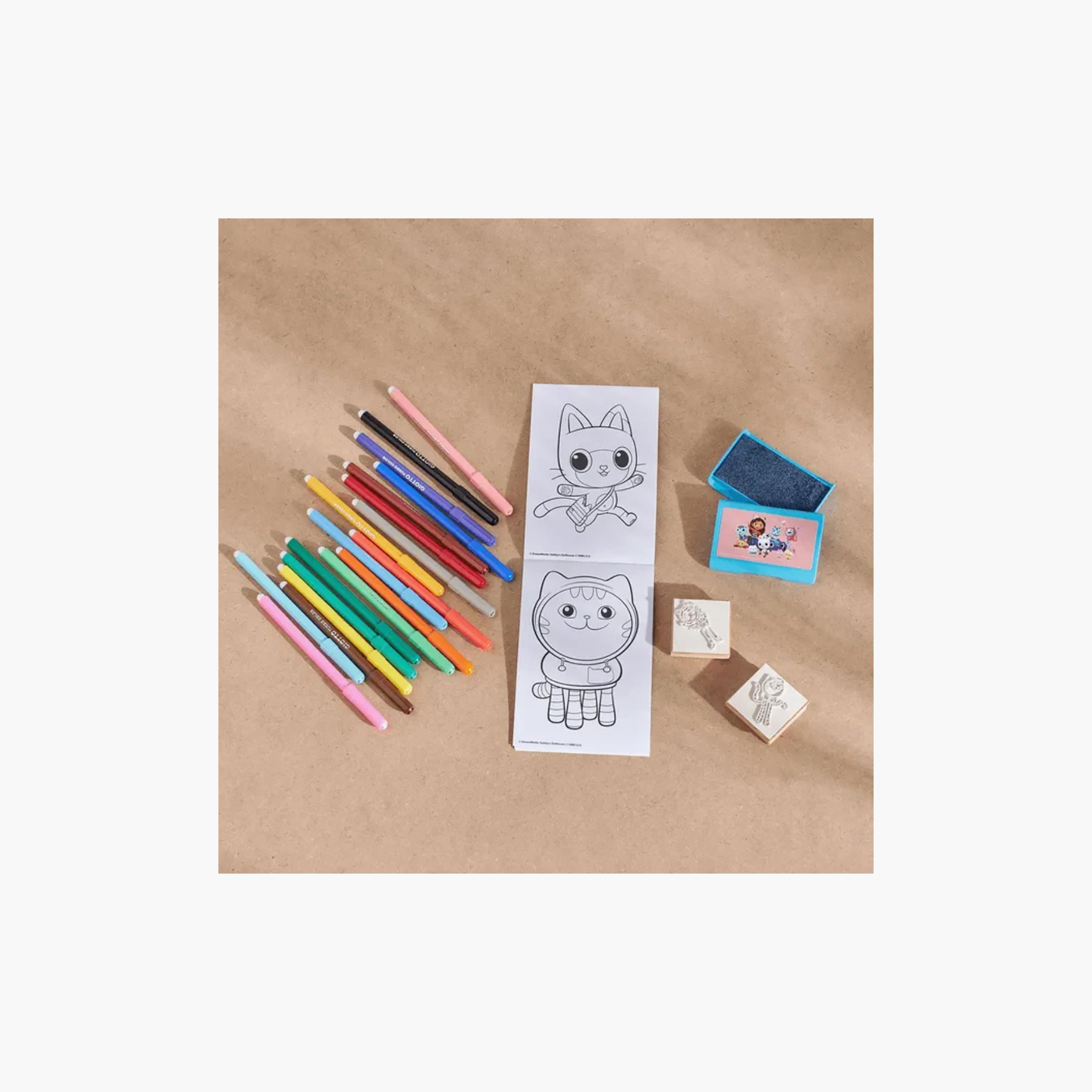 Miraculous Peppa Pig Felt Tip Pen Art Set with Stamps & Colouring Book-school-artsandcrafts-image-4