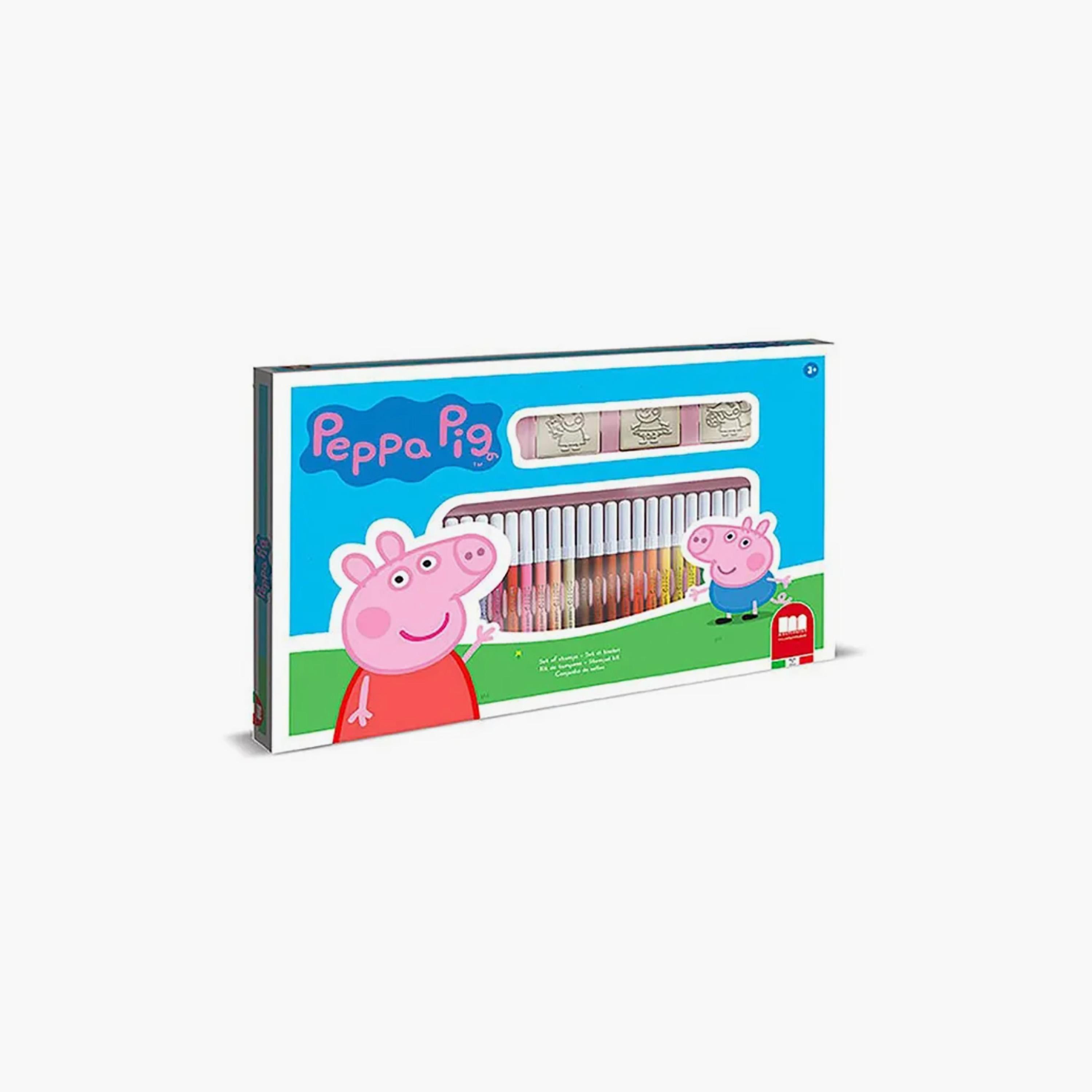 Miraculous Peppa Pig Felt Tip Pen Art Set with Stamps & Colouring Book-school-artsandcrafts-image-5