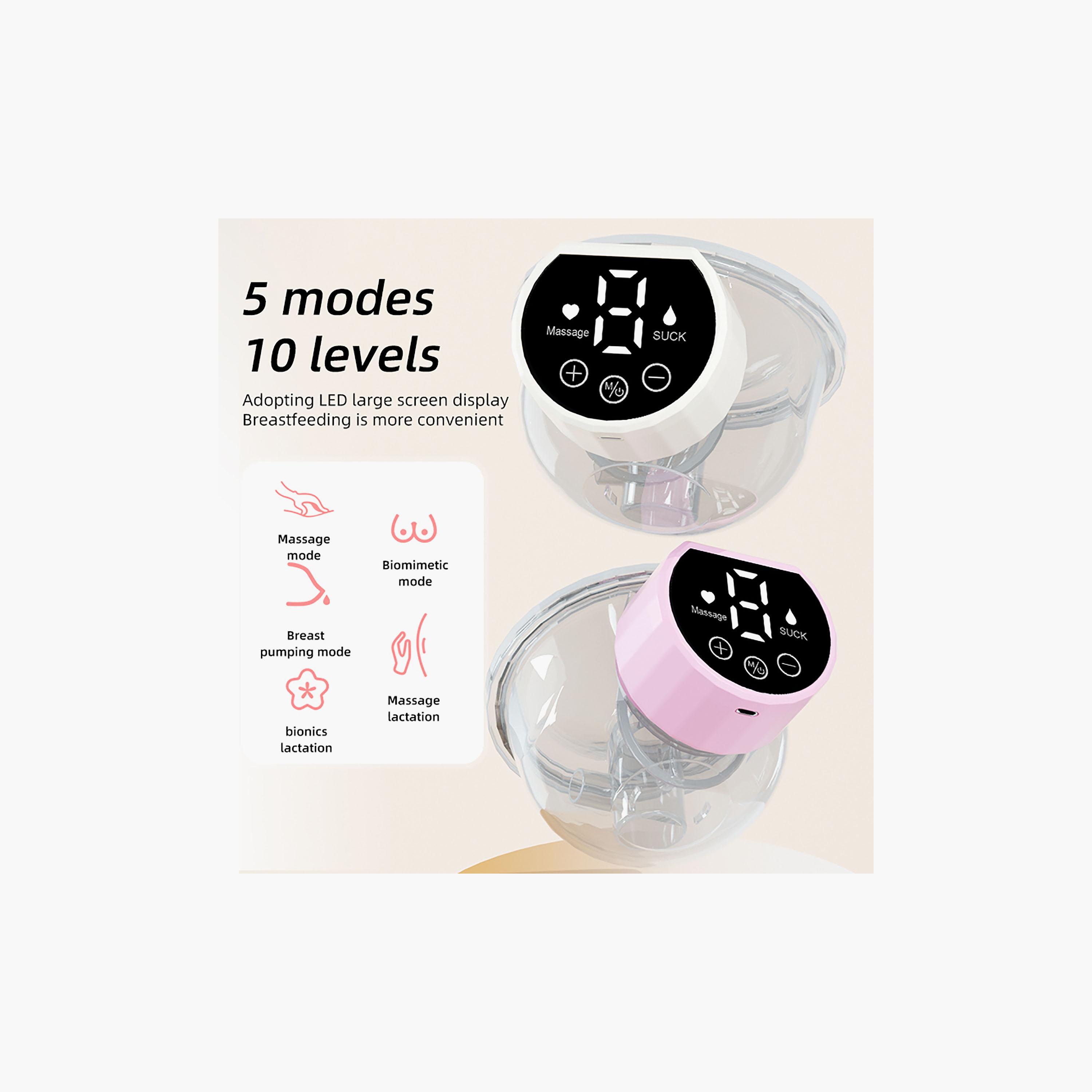 Starmarz Hands-Free Electric Breast Pump with 5 Modes & 10 Levels-baby-feeding-breastfeedingandcare-image-3