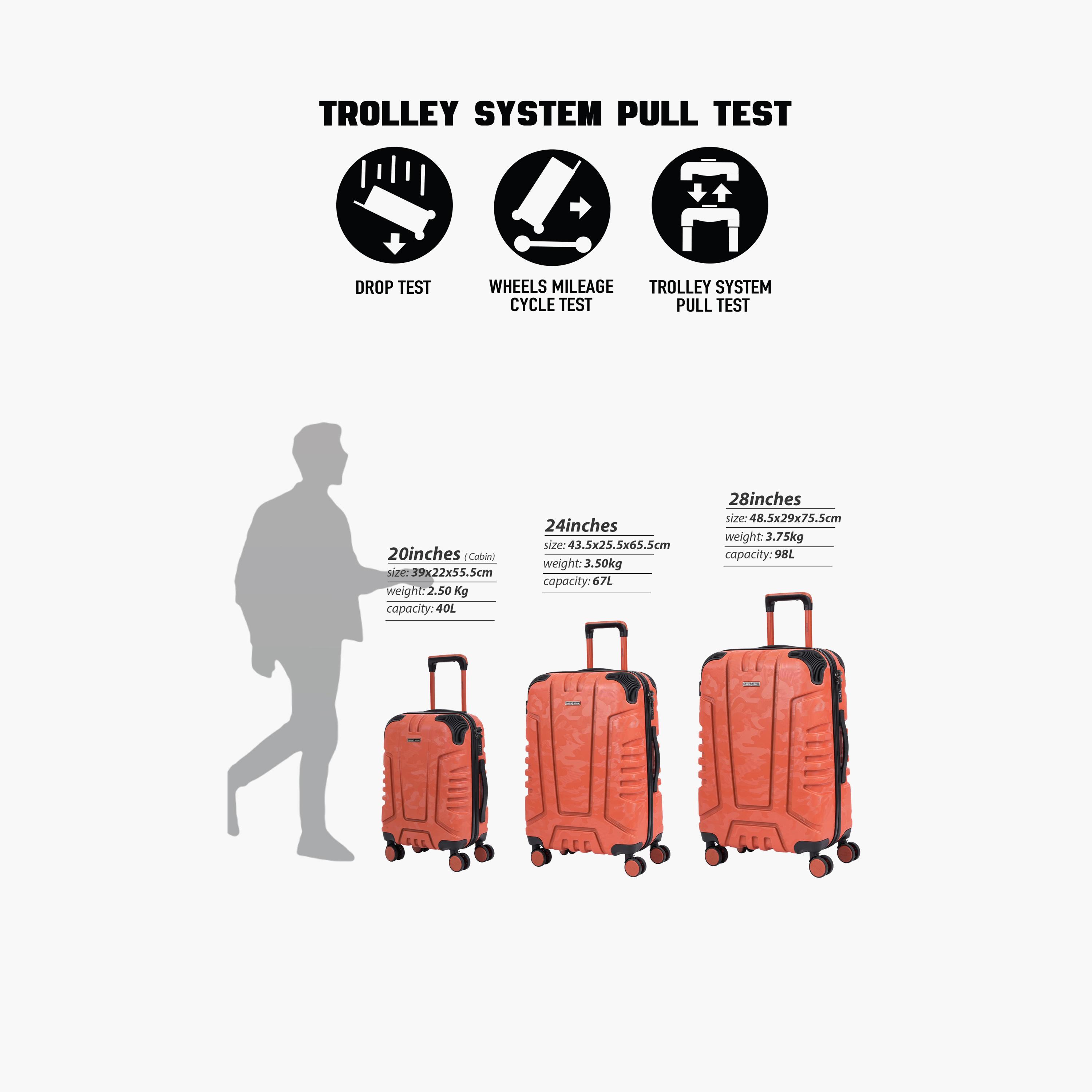 بارا جون - طقم شنط سفر امبرتريل 3 قطع جوانب صلبة من مادة ABS بأربع عجلات دوارة وقفل برقم سري-travel-luggagesandbags-luggage-image-7
