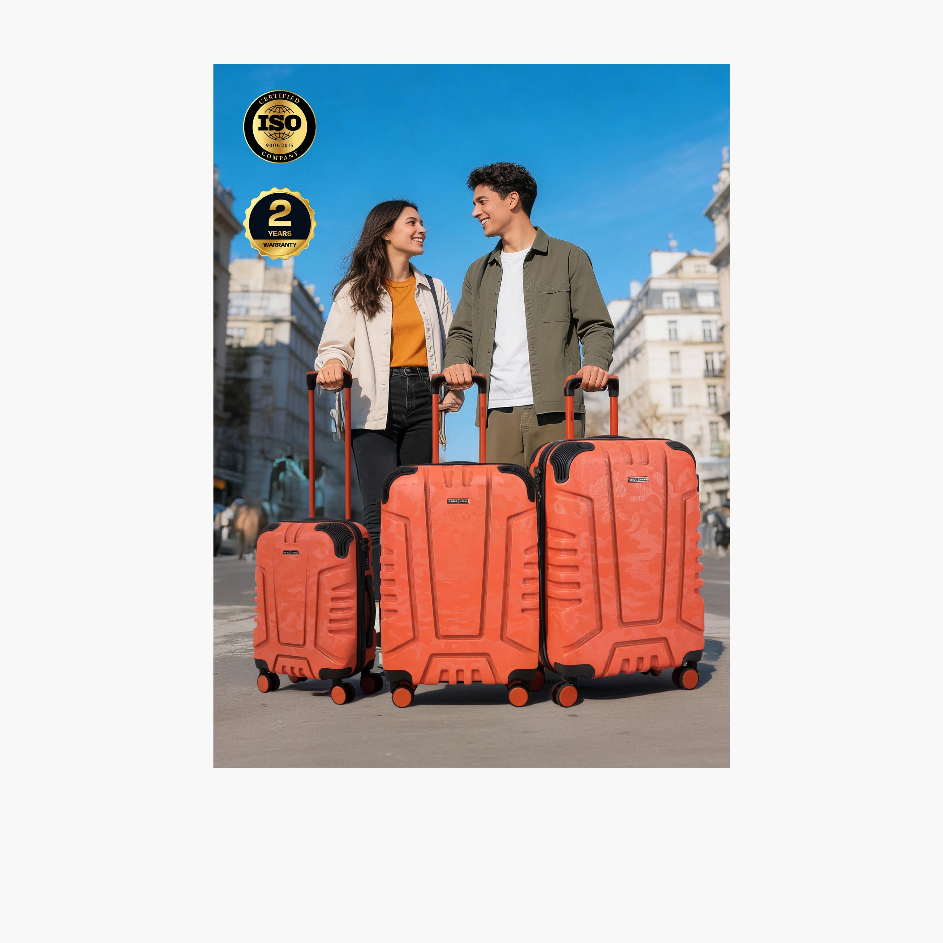 بارا جون - طقم شنط سفر امبرتريل 3 قطع جوانب صلبة من مادة ABS بأربع عجلات دوارة وقفل برقم سري-travel-luggagesandbags-luggage-image-8