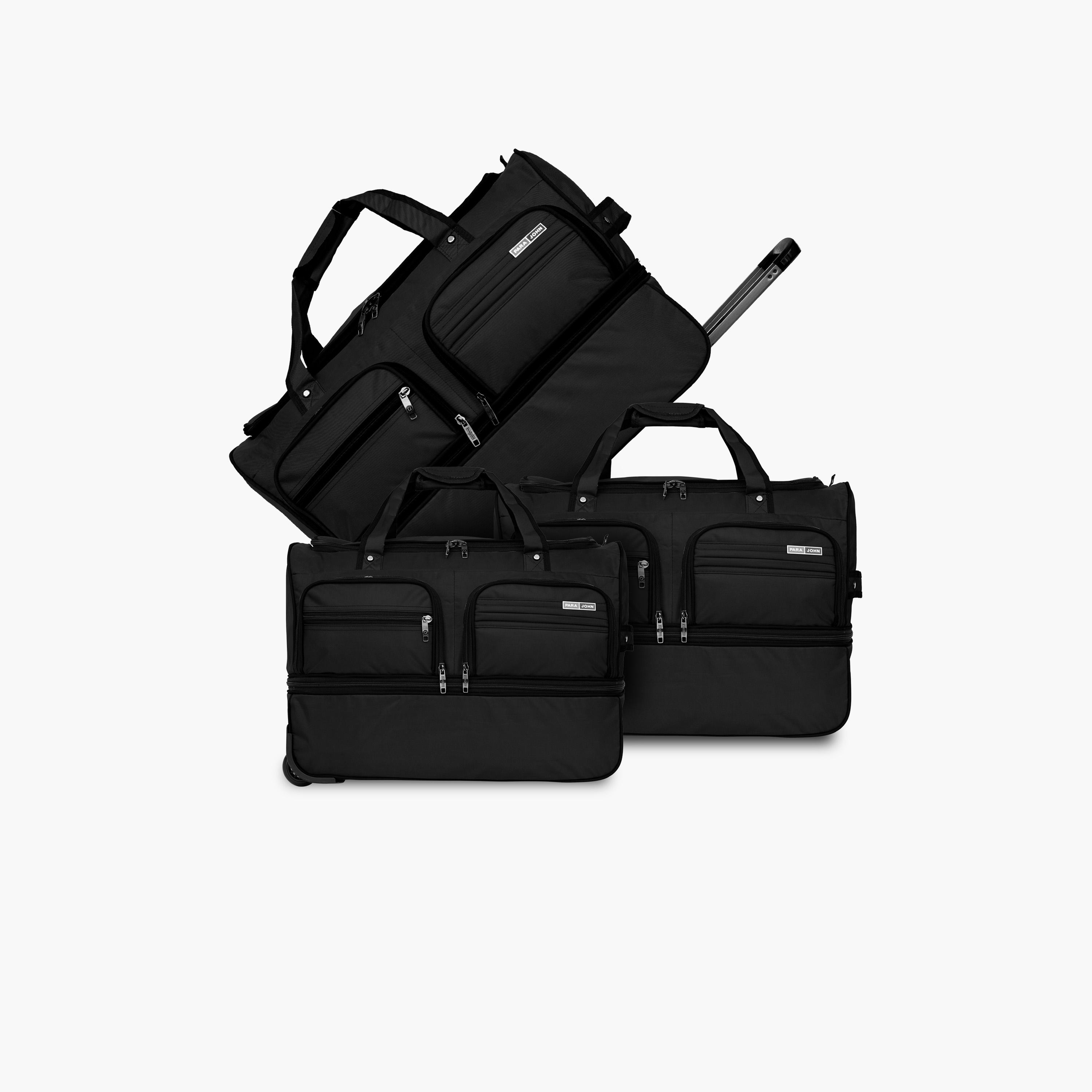Para John Set of 3 Duffle Bags, Nylon, Double Handle | PJDB3241-travel-luggagesandbags-dufflebags-image-1