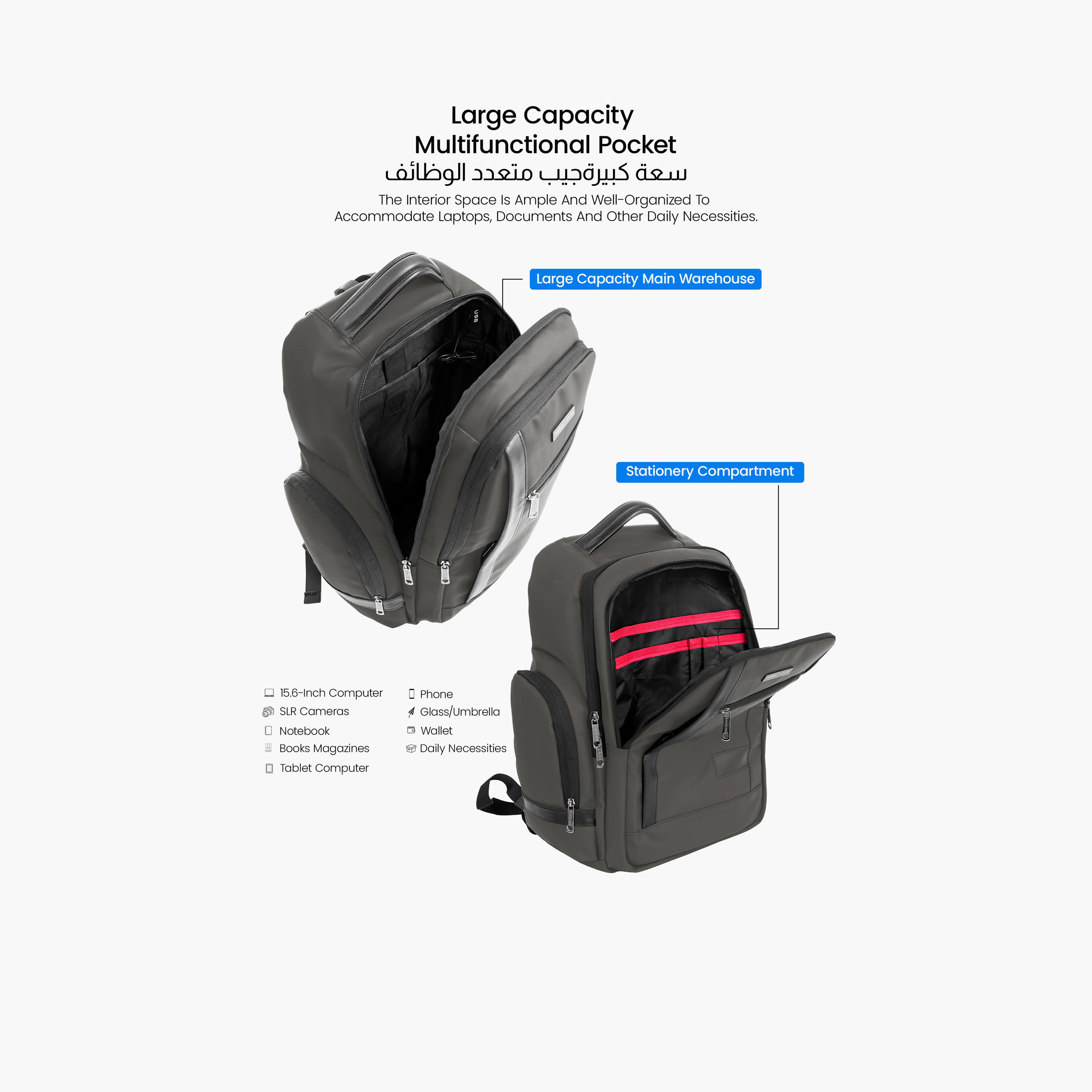 Para John 24 L | 18 Inches Backpack, Polyester, Adjustable Straps | PJBP6746-travel-luggagesandbags-backpacks-image-4