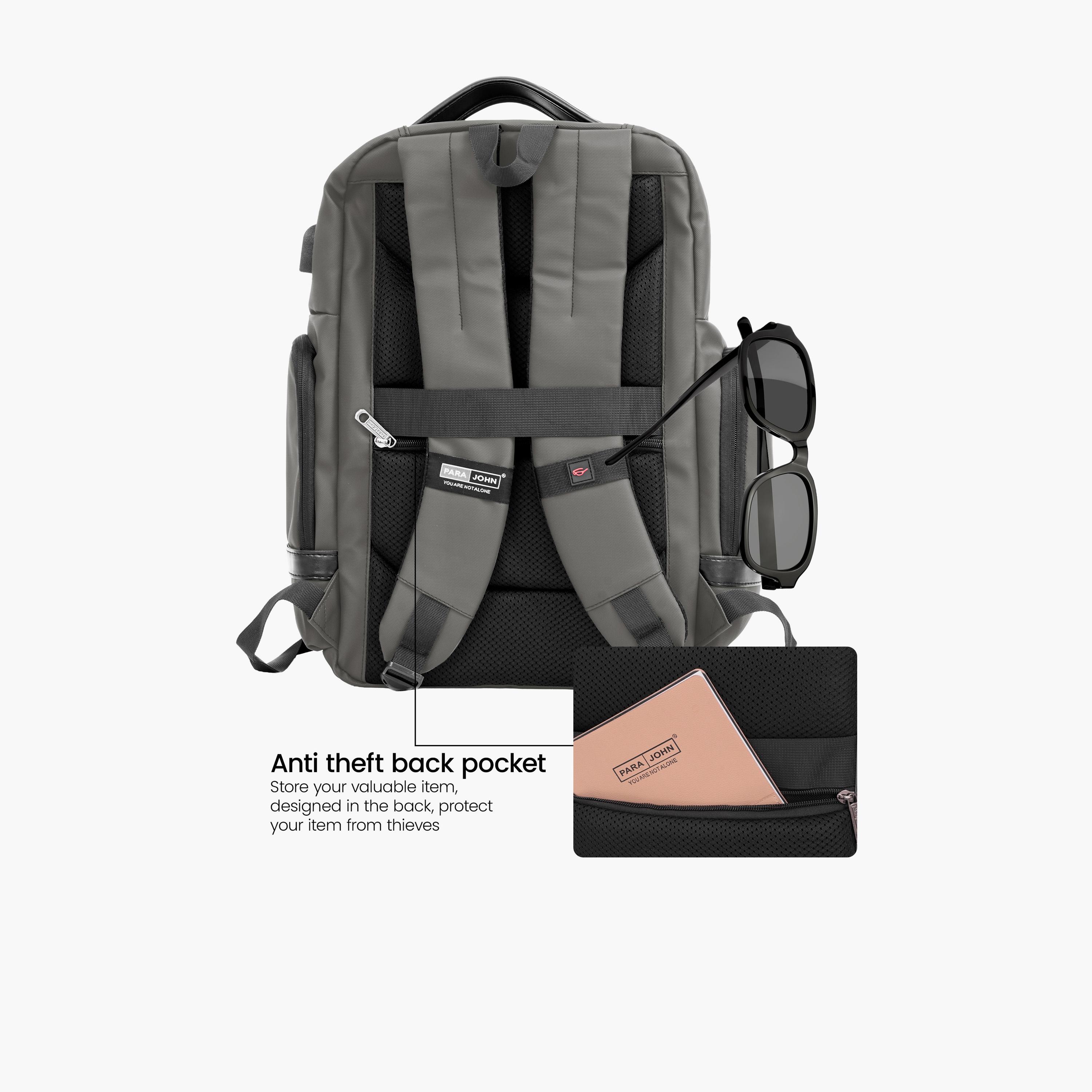 Para John 24 L | 18 Inches Backpack, Polyester, Adjustable Straps | PJBP6746-travel-luggagesandbags-backpacks-image-5