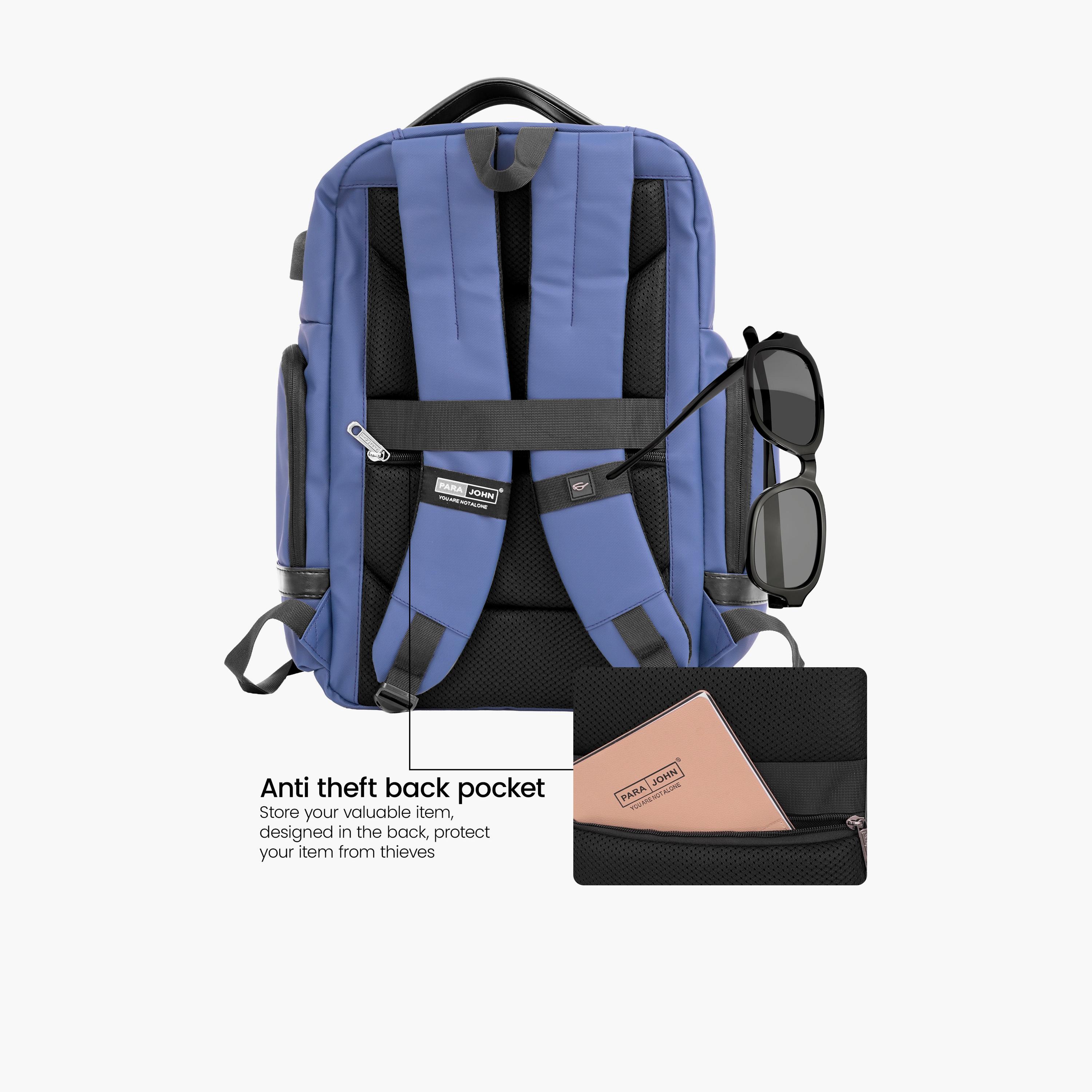 Para John 24 L | 18 Inches Backpack, Polyester, Adjustable Straps | PJBP6746-travel-luggagesandbags-backpacks-image-4