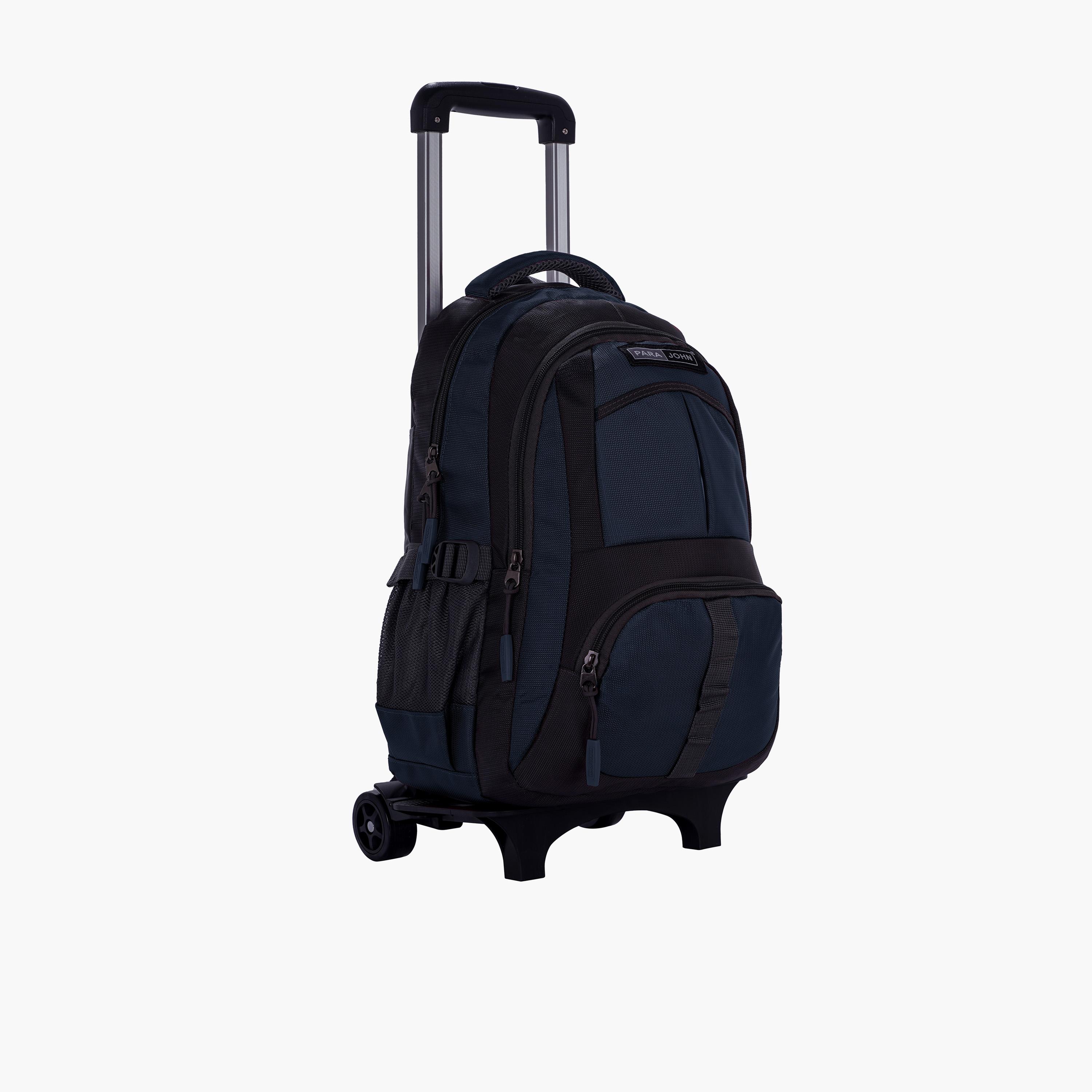 Para John | 16 Inches Trolley Bag, Nylon, Adjustable Straps | PJTRBP6720-school-bagsandbackpacks-trolleybags-image-1