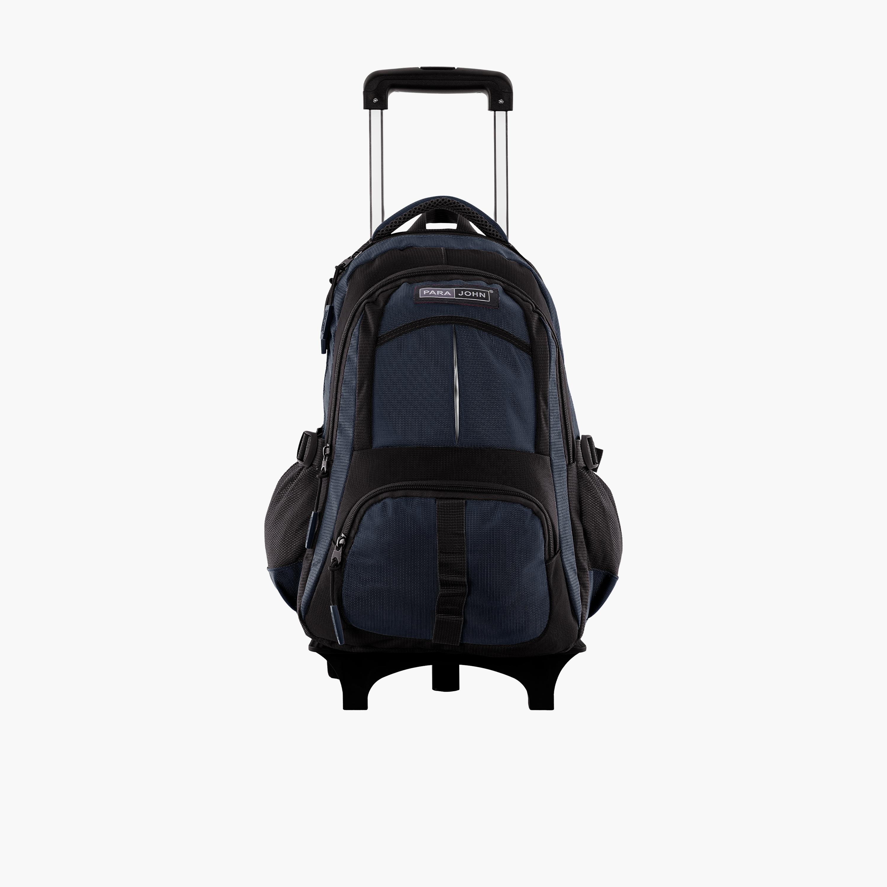 Para John | 16 Inches Trolley Bag, Nylon, Adjustable Straps | PJTRBP6720-school-bagsandbackpacks-trolleybags-image-2