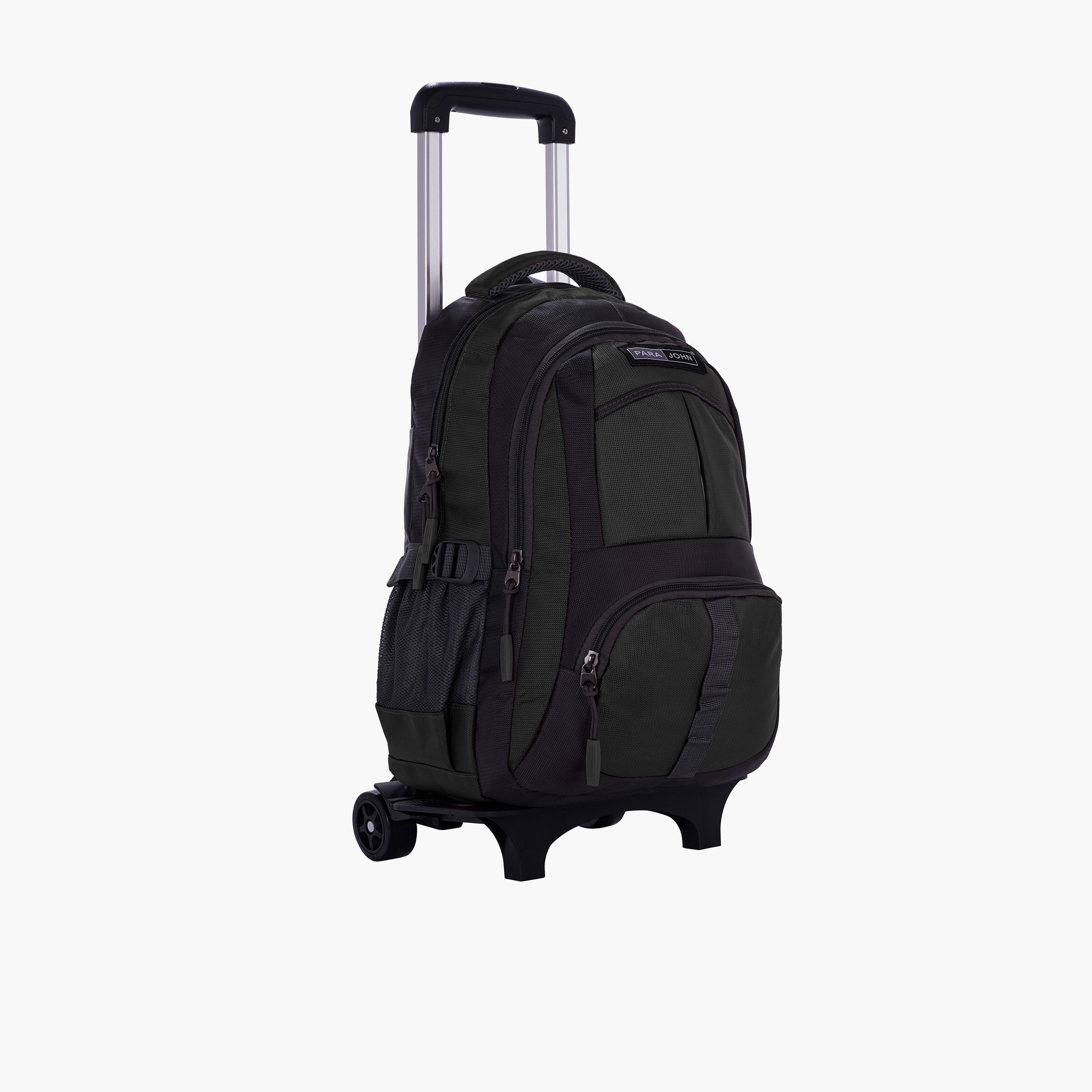 Para John | 16 Inches Trolley Bag, Nylon, Adjustable Straps | PJTRBP6720-school-bagsandbackpacks-trolleybags-image-1