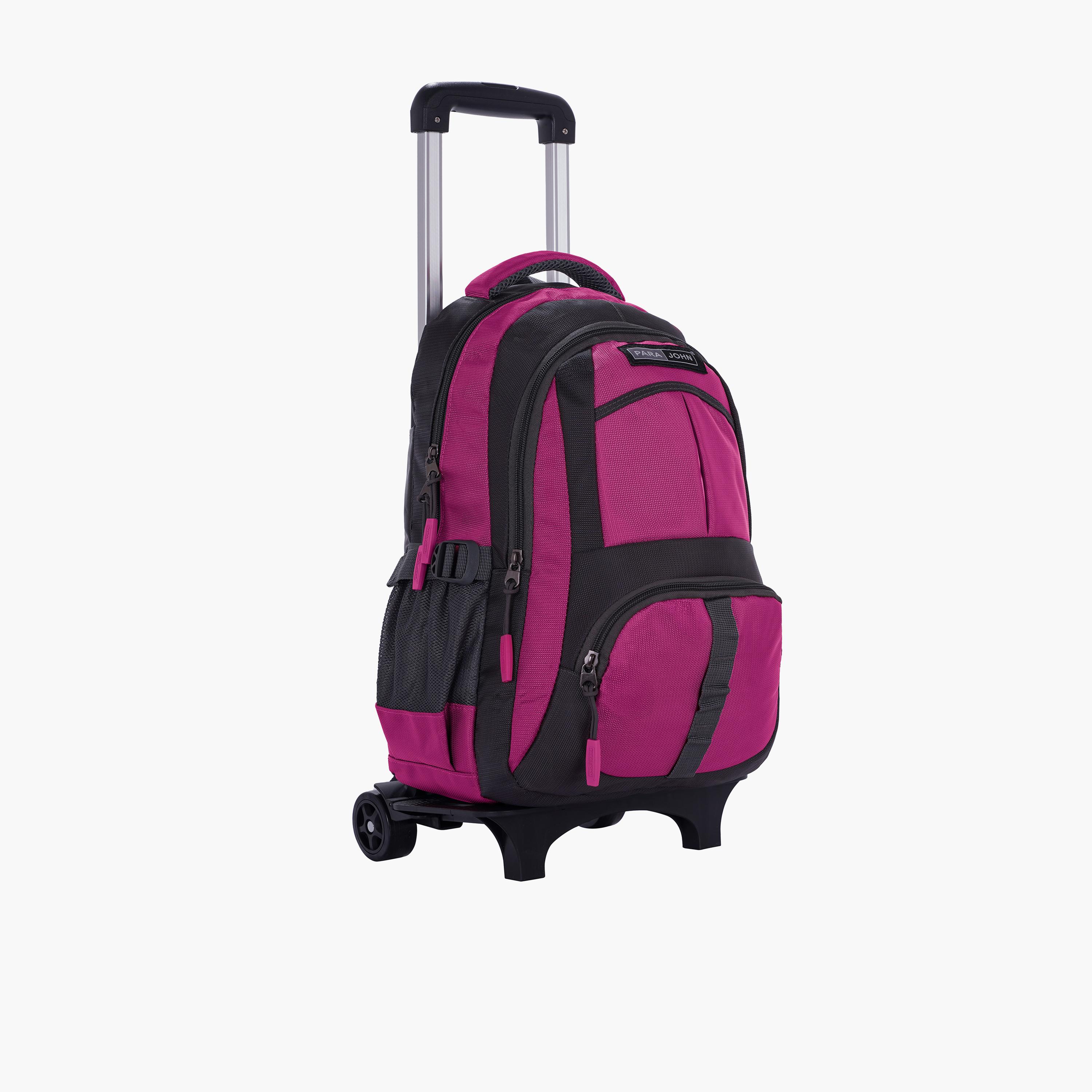 Para John | 16 Inches Trolley Bag, Nylon, Adjustable Straps | PJTRBP6720-school-bagsandbackpacks-trolleybags-image-8
